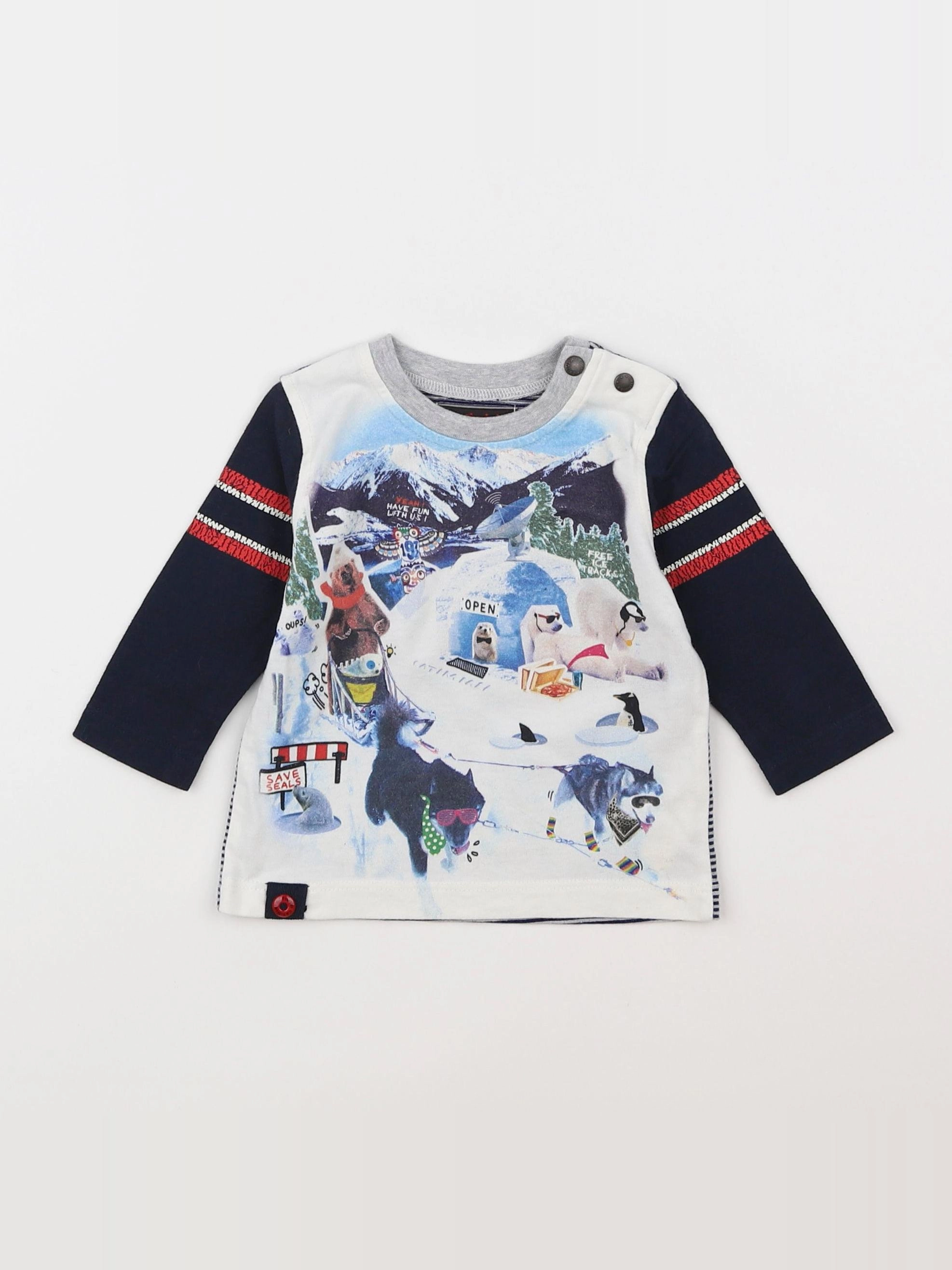 Catimini - tee-shirt blanc - 6 mois