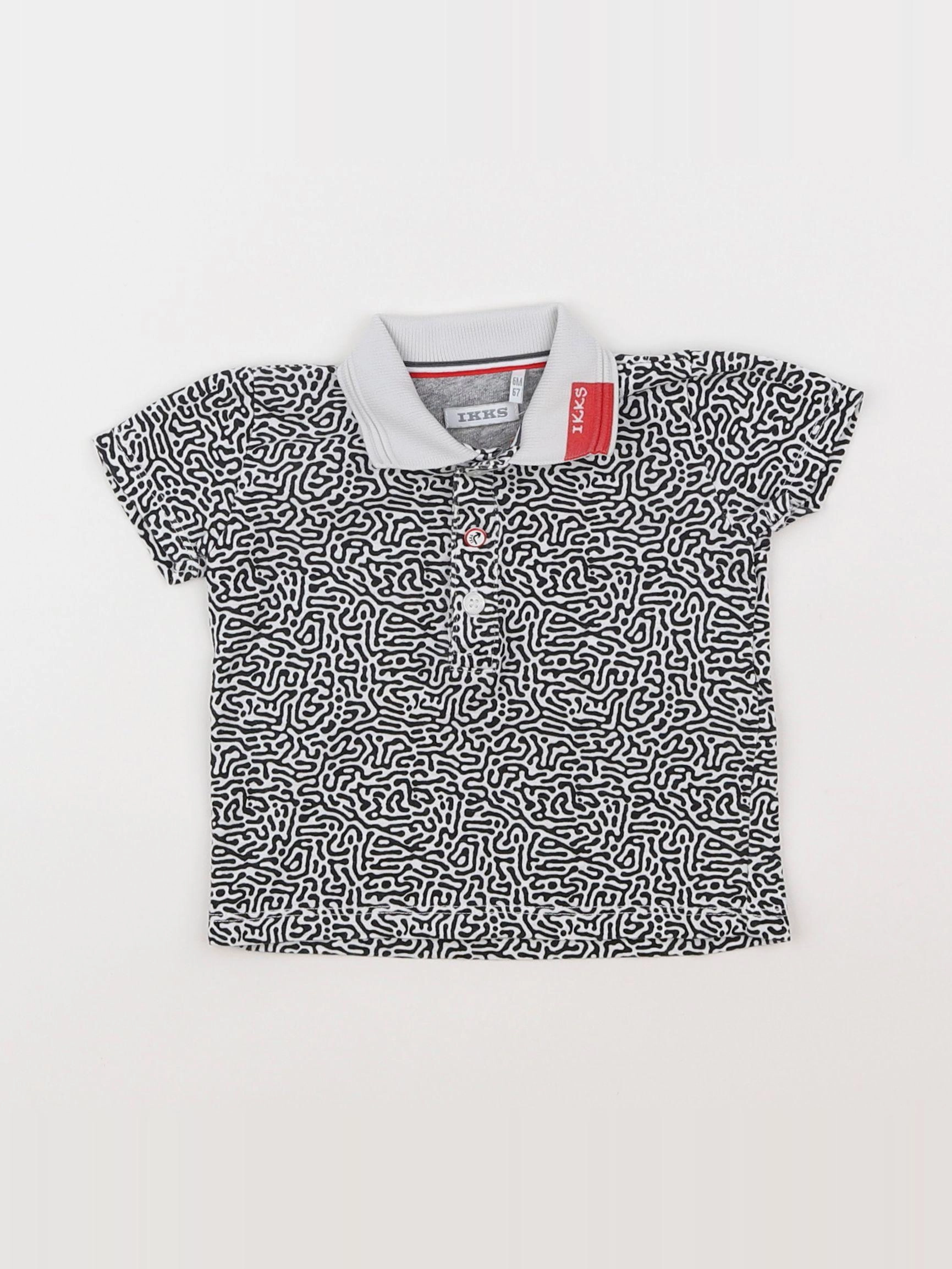 IKKS - polo noir - 6 mois