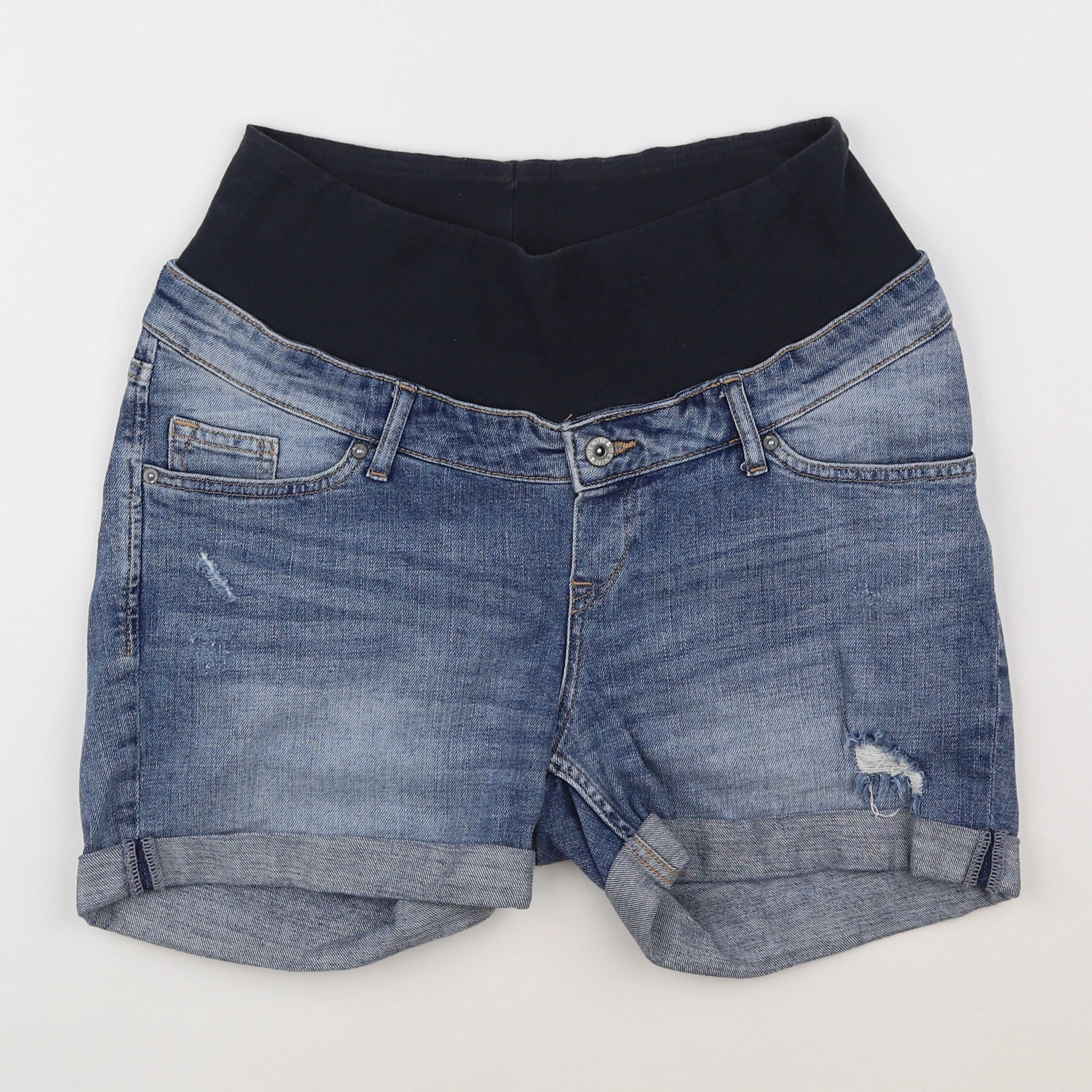 H&M - short grossesse bleu - 38