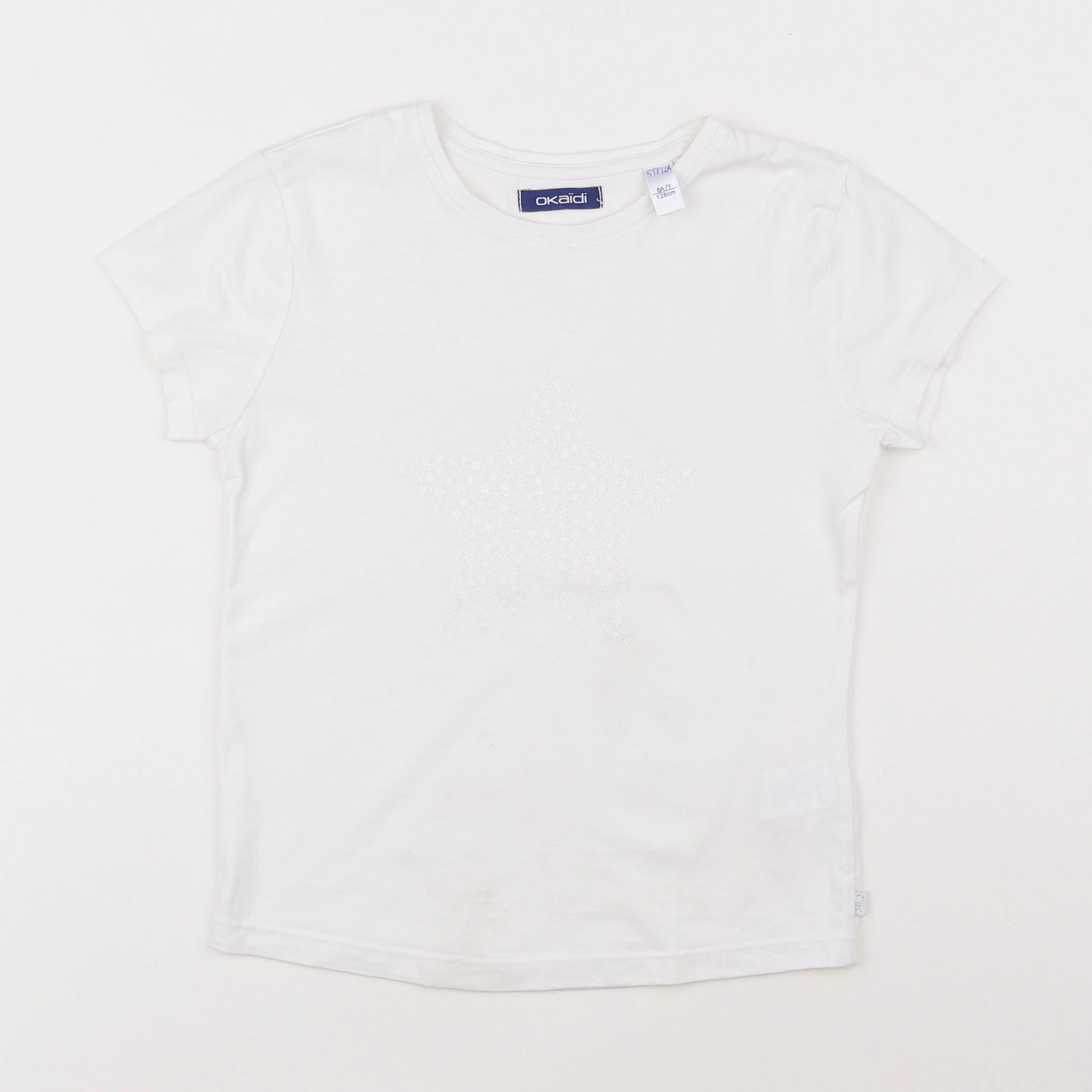 Okaidi - tee-shirt blanc - 8 ans