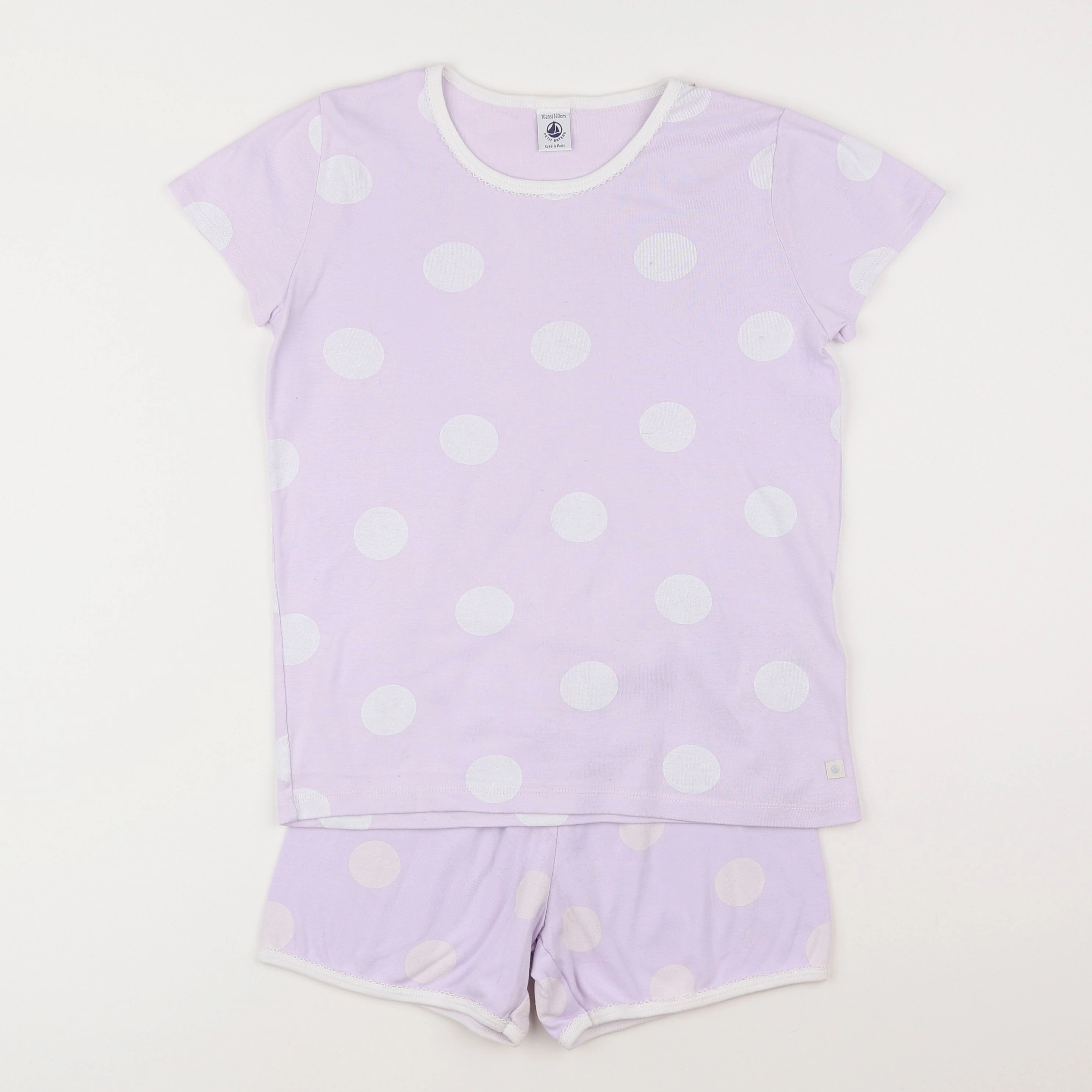 Petit Bateau - pyjama coton violet - 10 ans