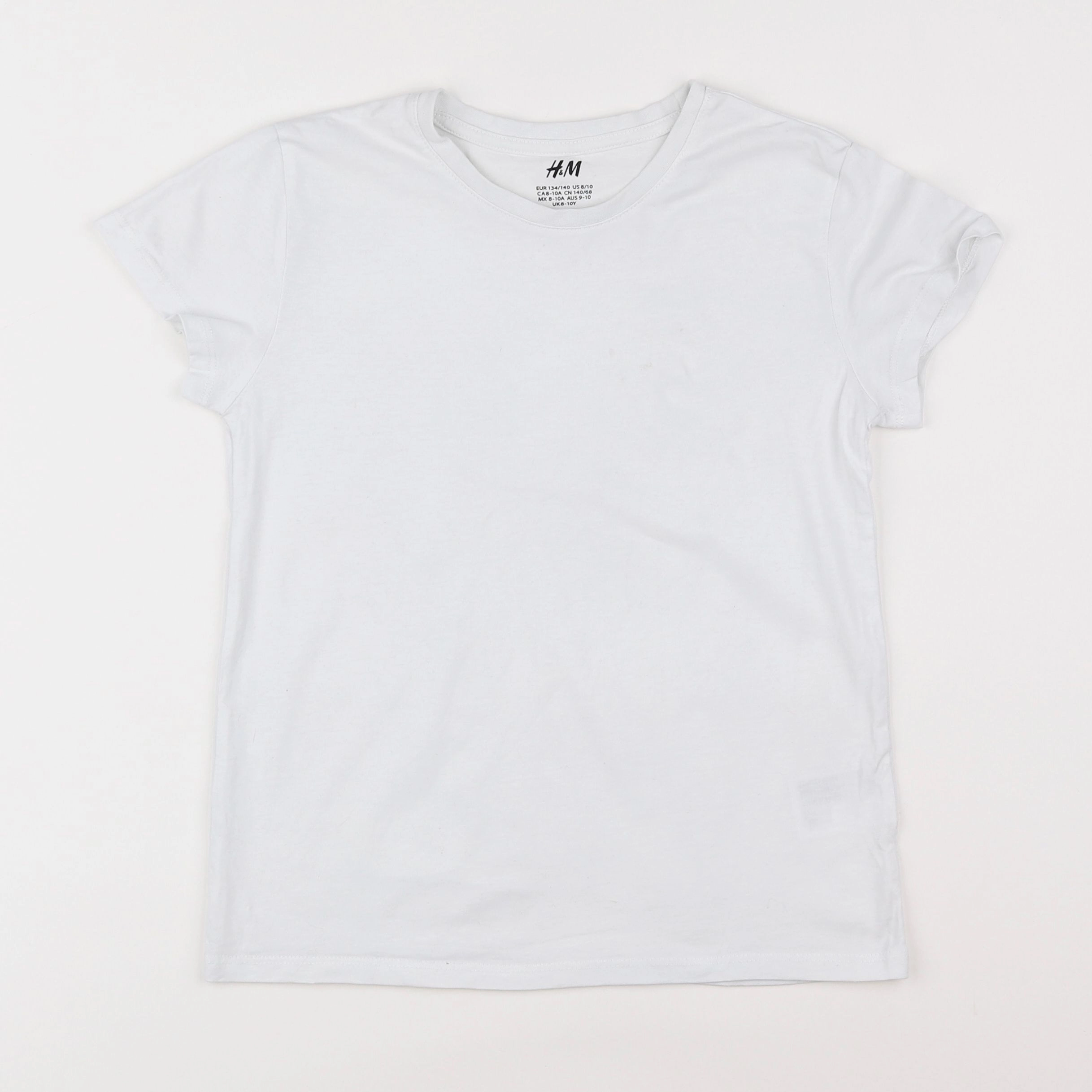 H&M - tee-shirt blanc - 8/10 ans