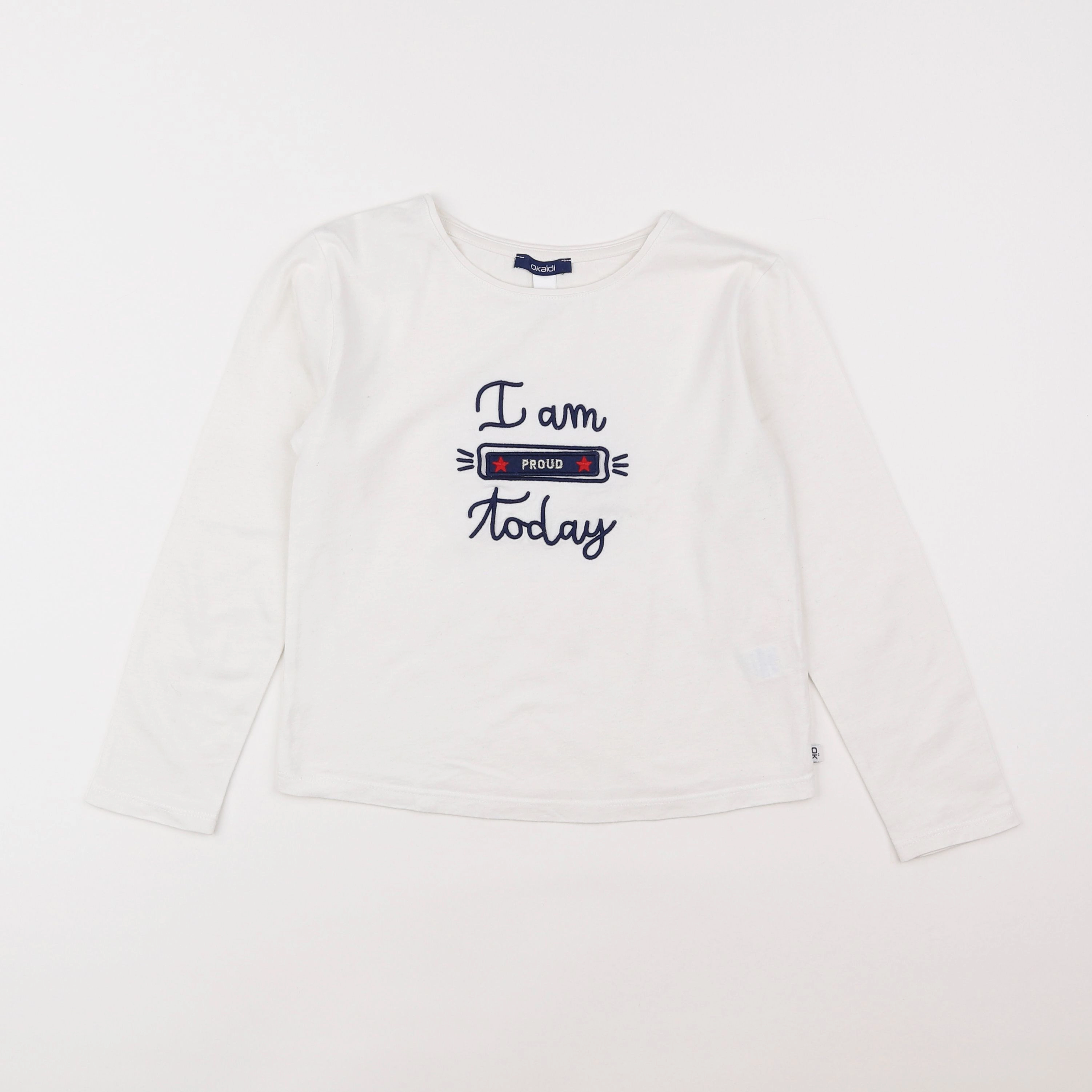 Okaidi - tee-shirt blanc - 8 ans