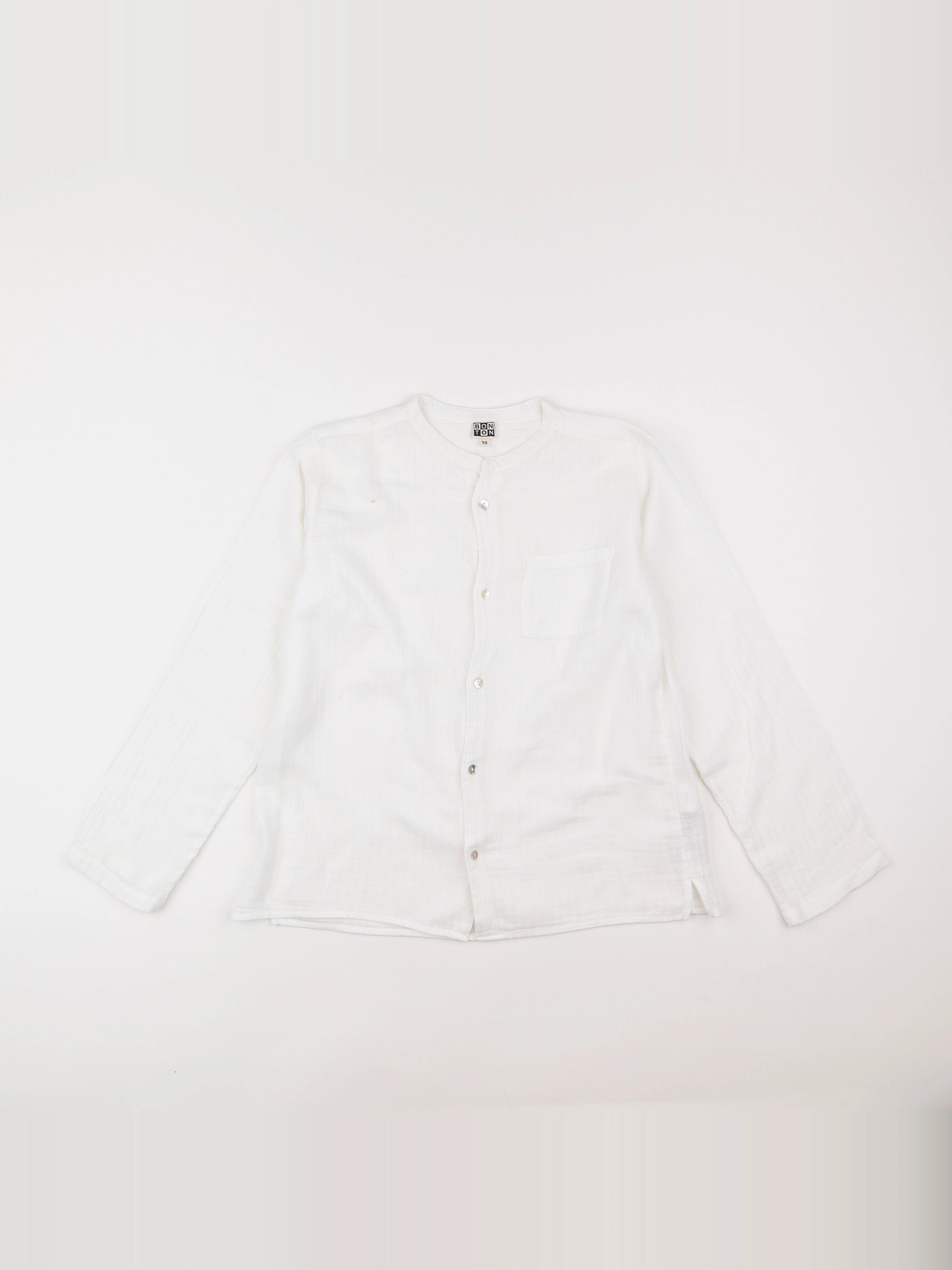 Bonton - chemise blanc - 10 ans