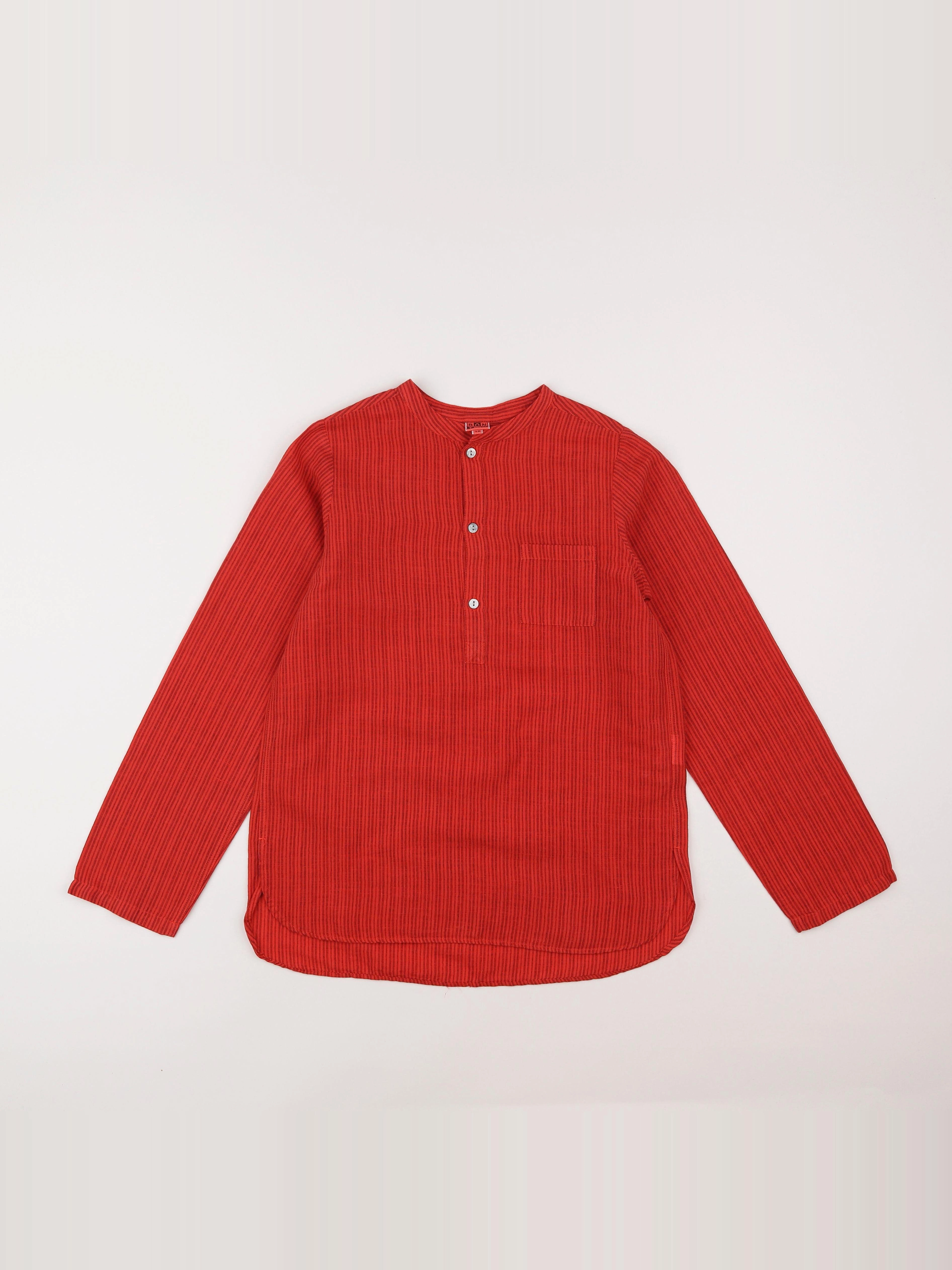 Bonton - chemise rouge - 10 ans