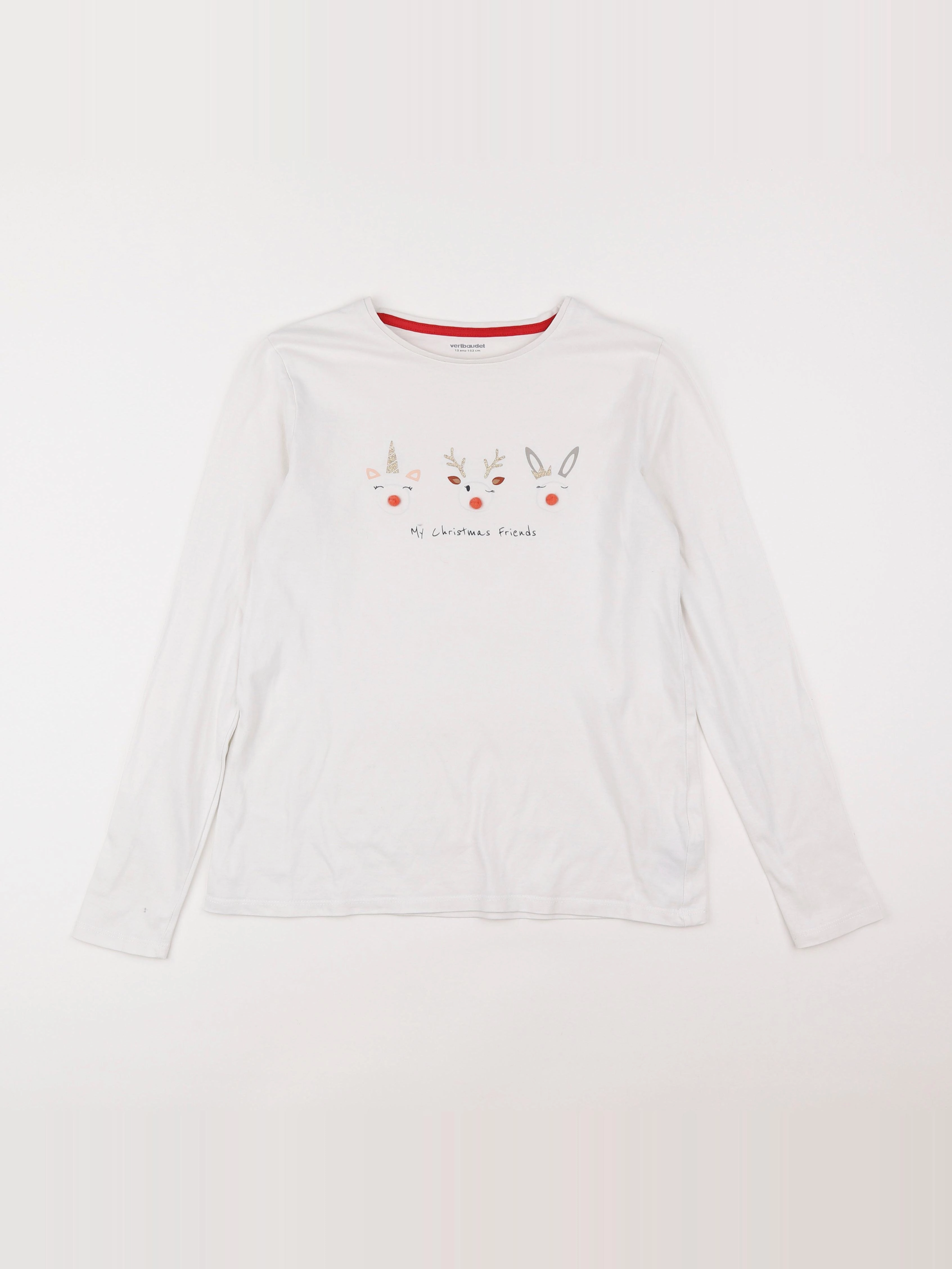 Vertbaudet - tee-shirt blanc - 12 ans