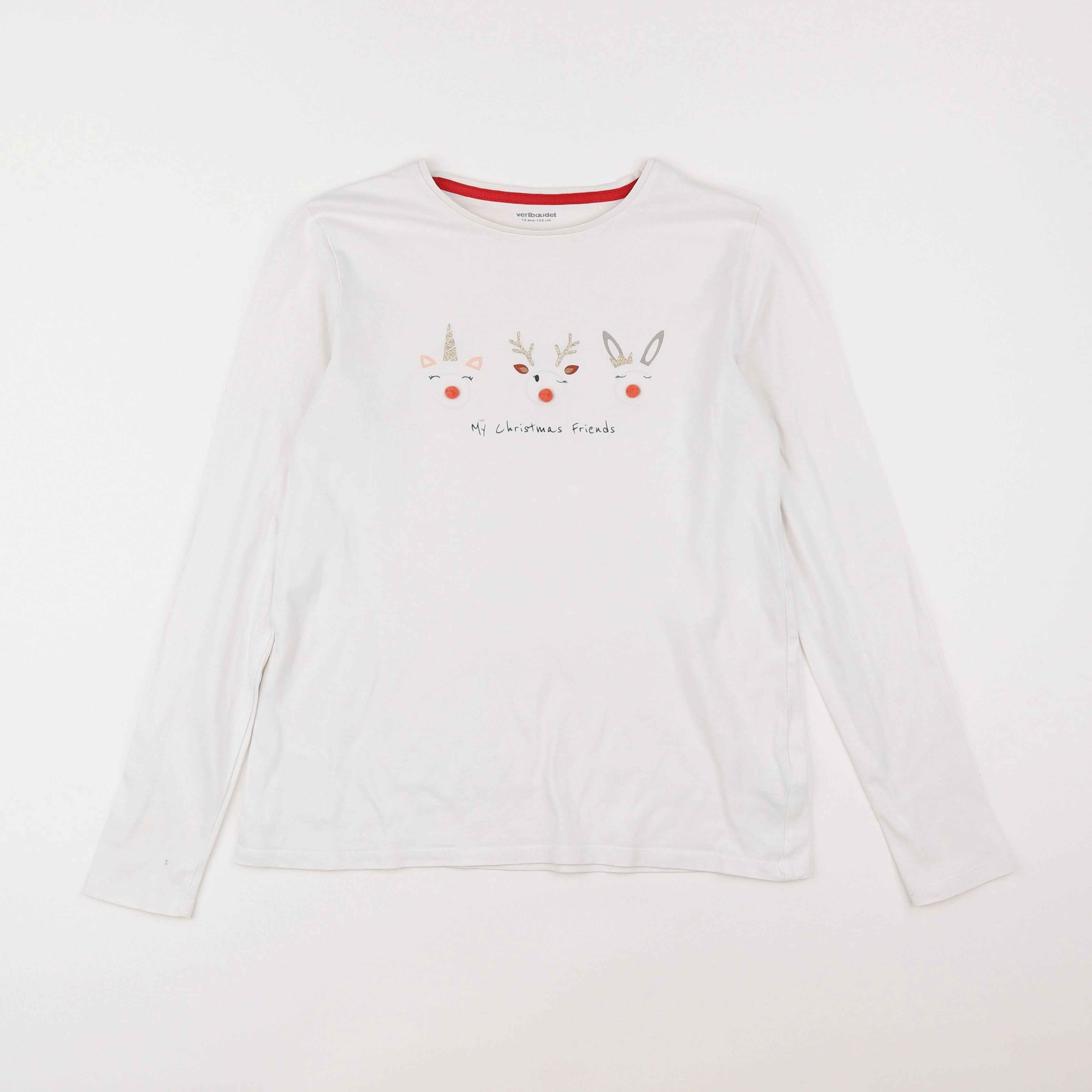 Vertbaudet - tee-shirt blanc - 12 ans