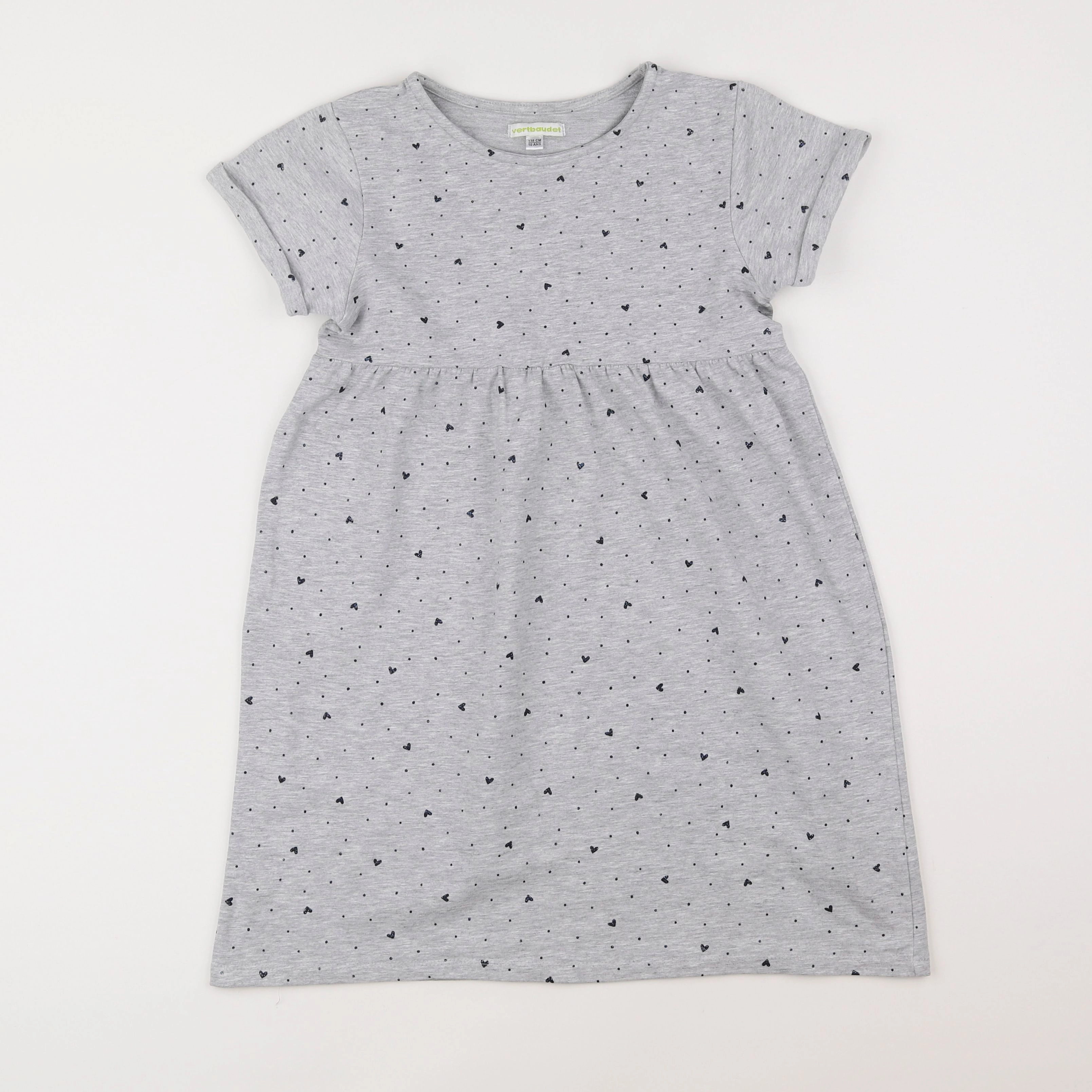 Vertbaudet - robe gris - 10 ans