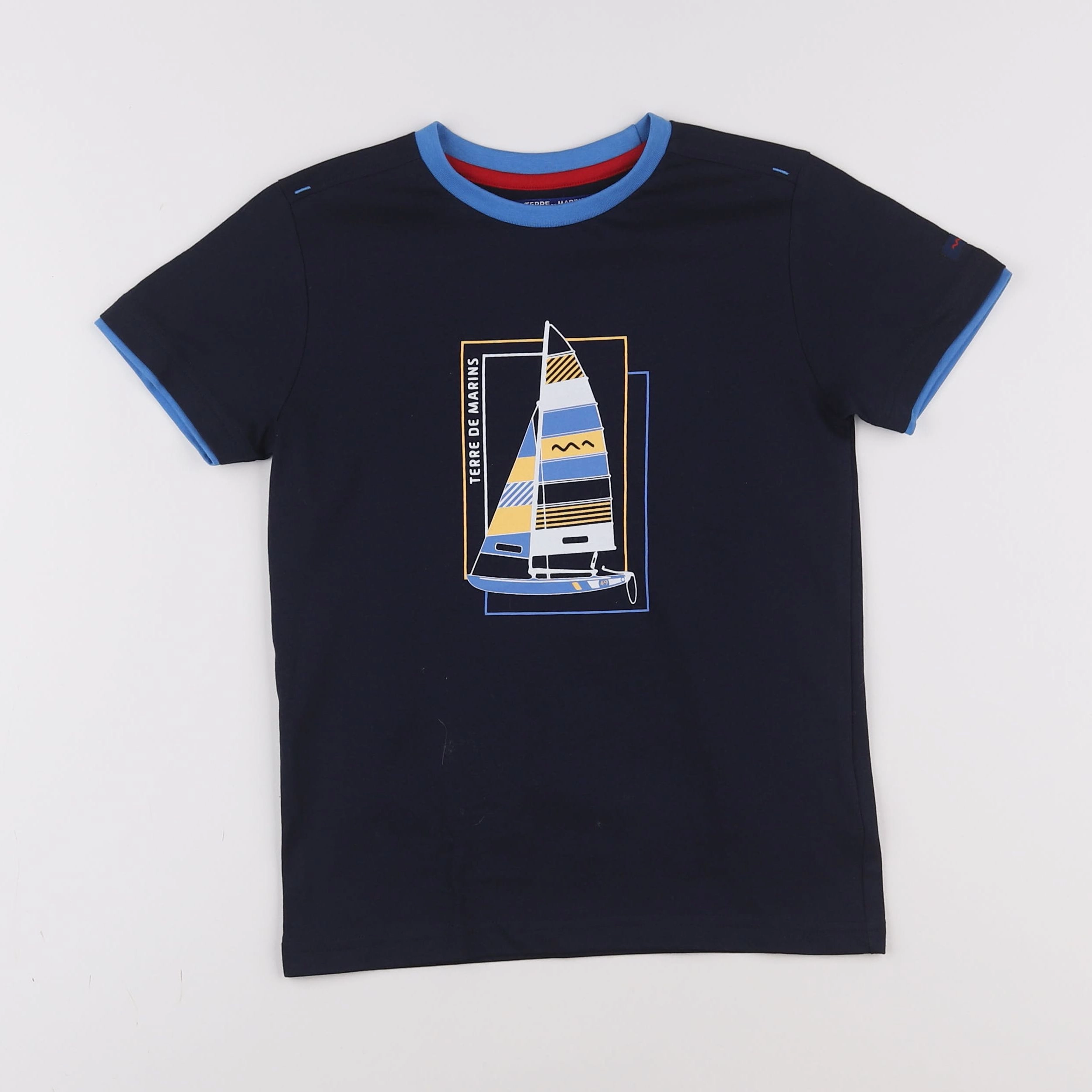 Terre de marins - tee-shirt bleu - 8 ans