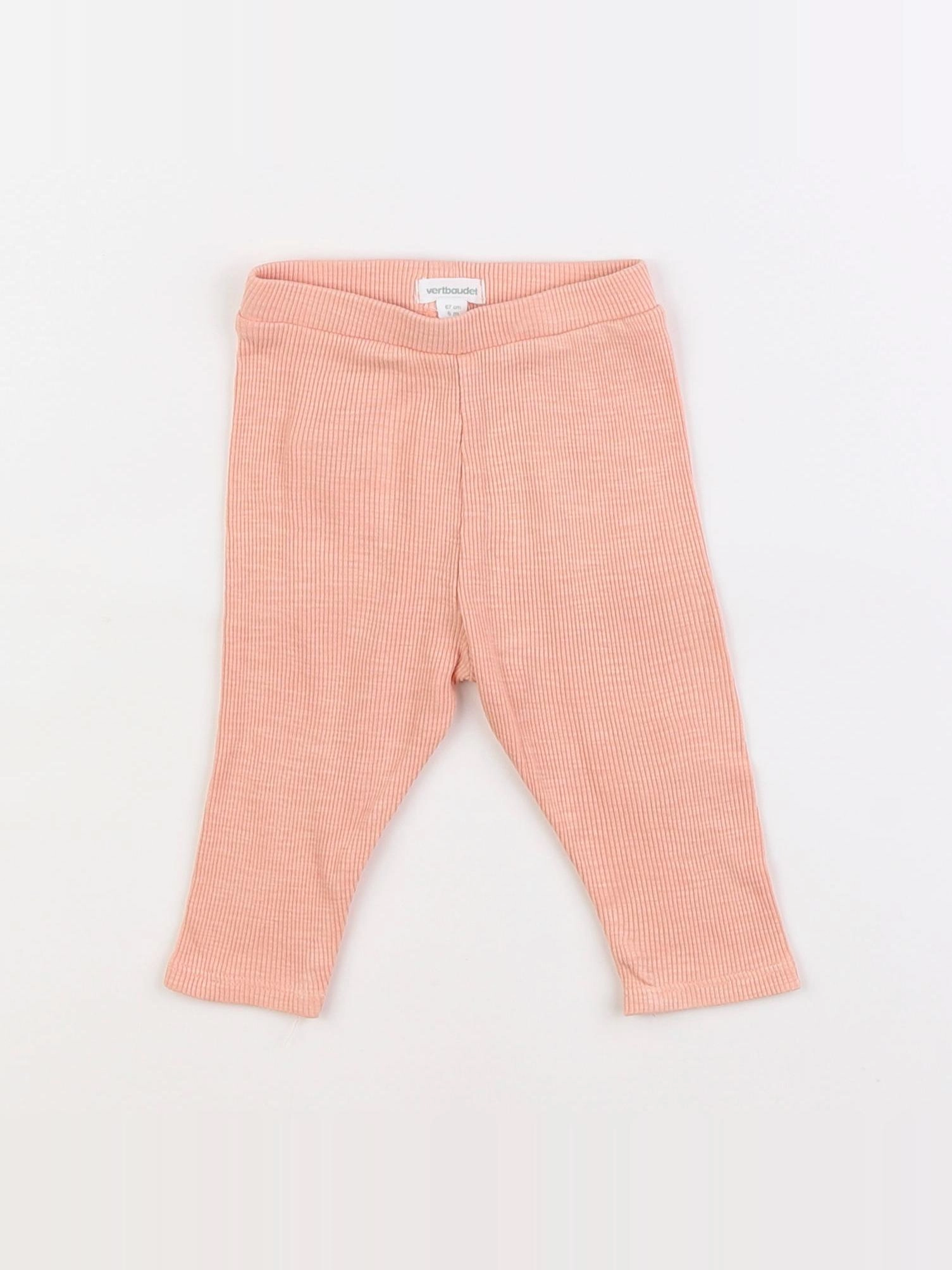 Vertbaudet - legging rose - 6 mois