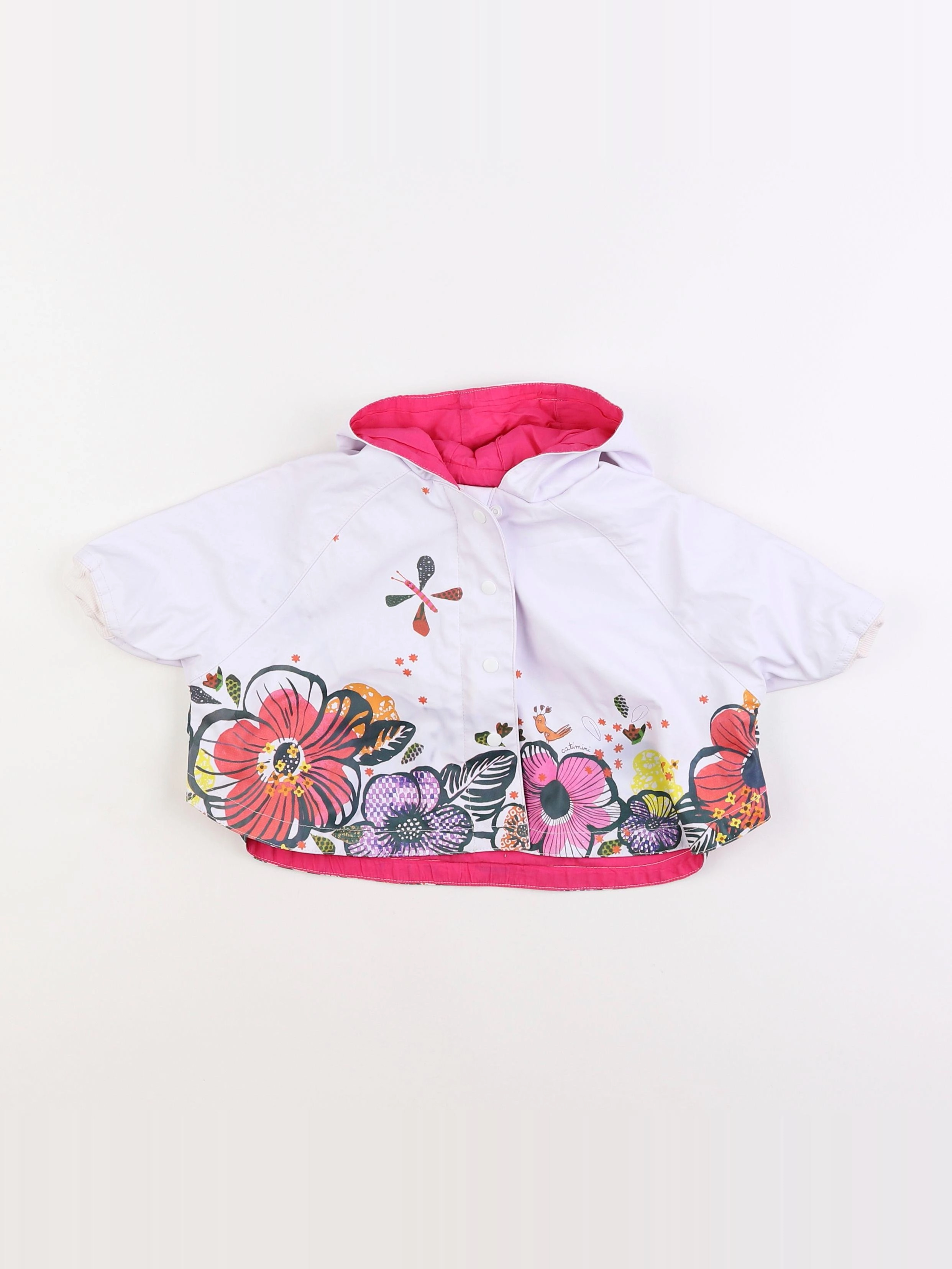 Catimini - imperméable blanc - 6/9 mois