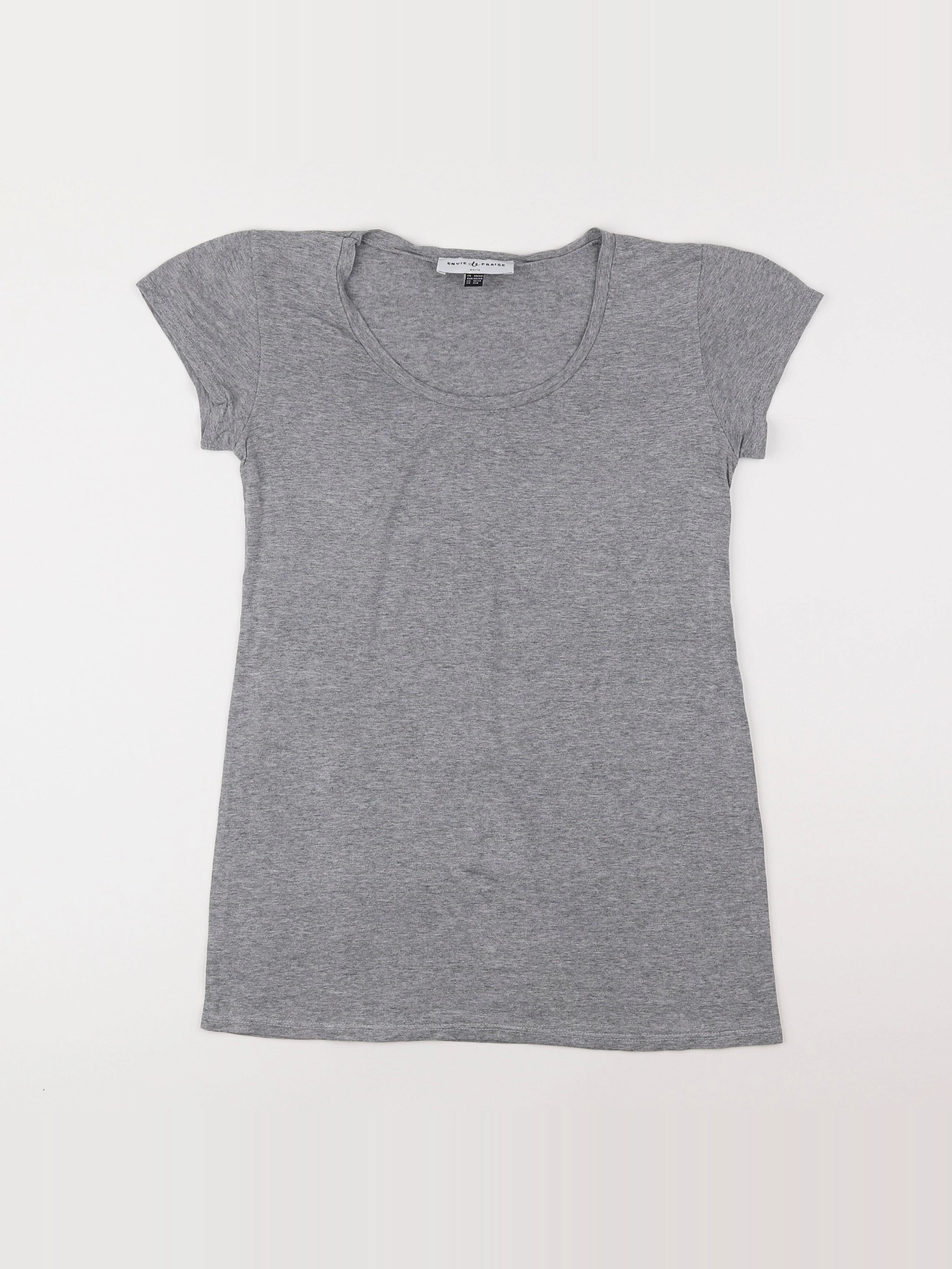 Envie de fraise - tee-shirt grossesse gris - 38 à 40
