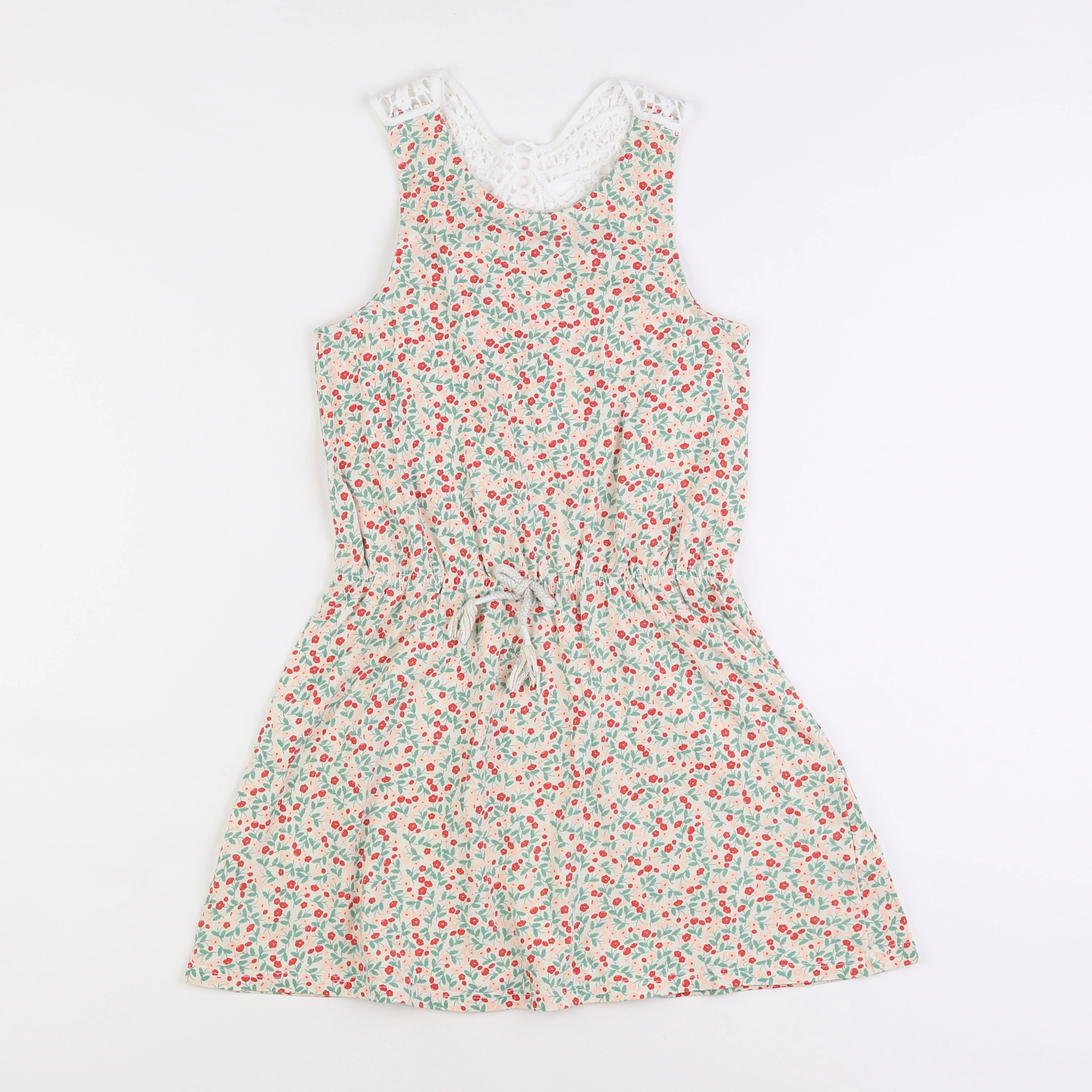 Vertbaudet - robe vert, rose - 10 ans