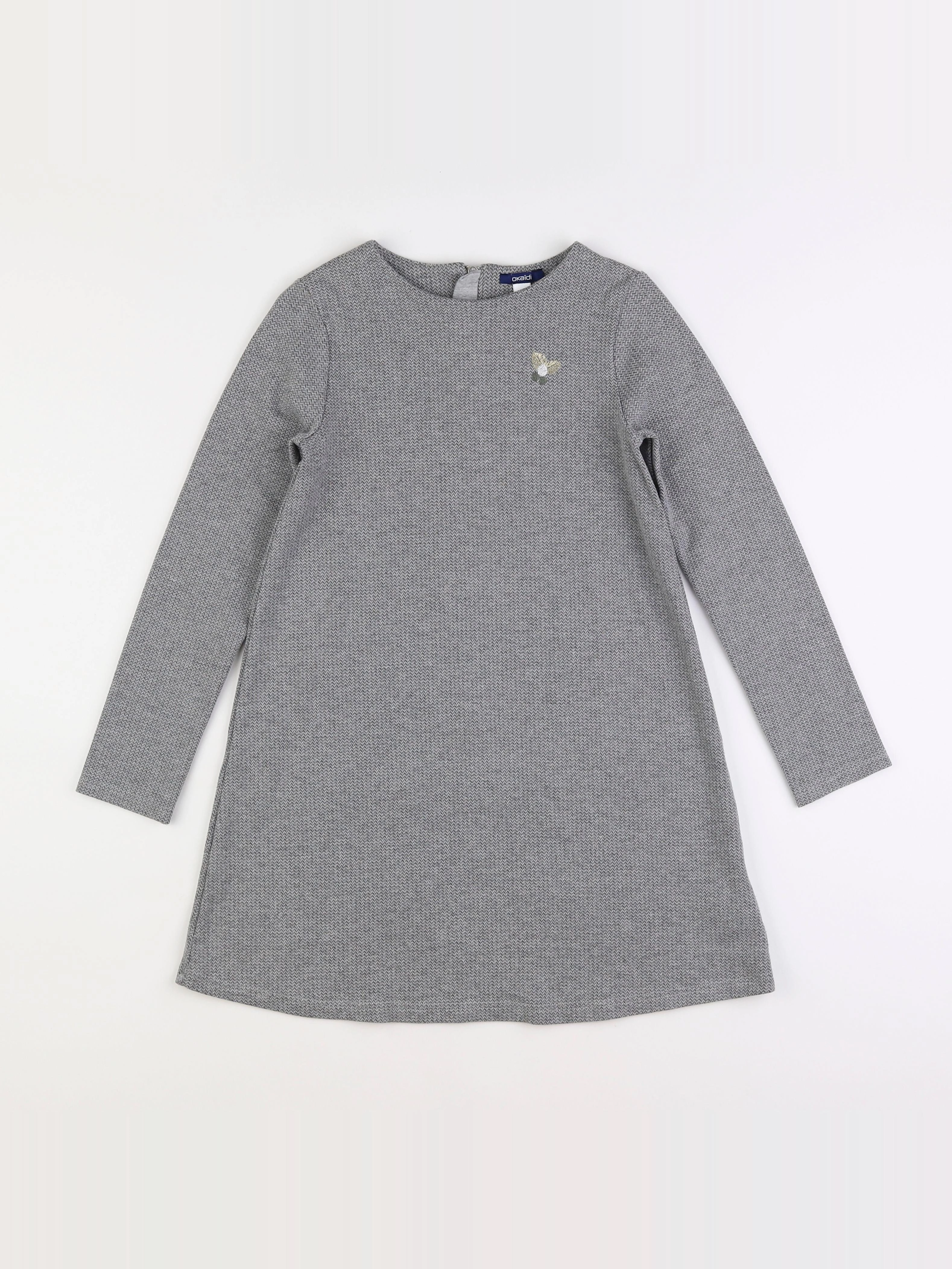 Okaidi - robe gris - 10 ans