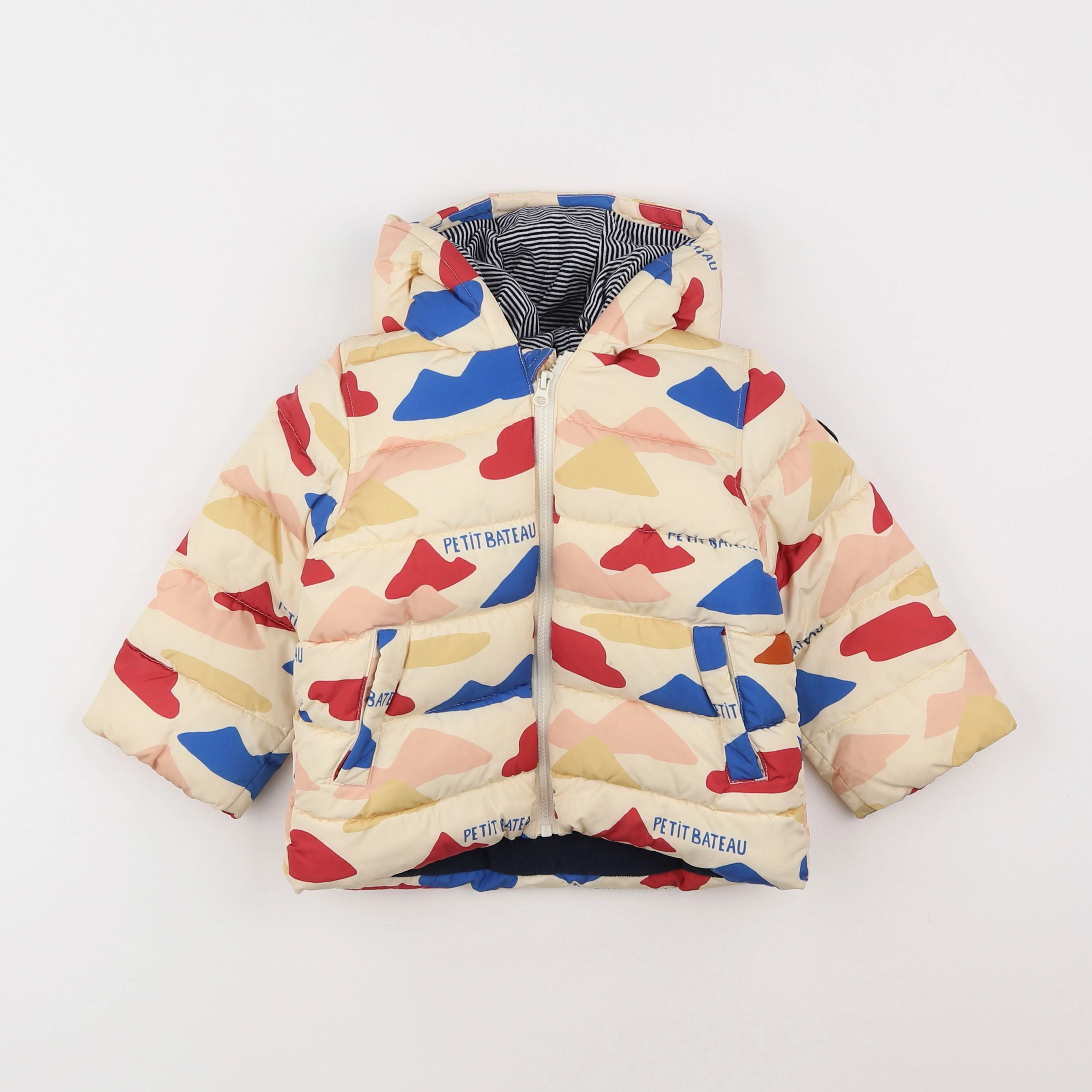 Petit Bateau - doudoune multicolore - 18 mois