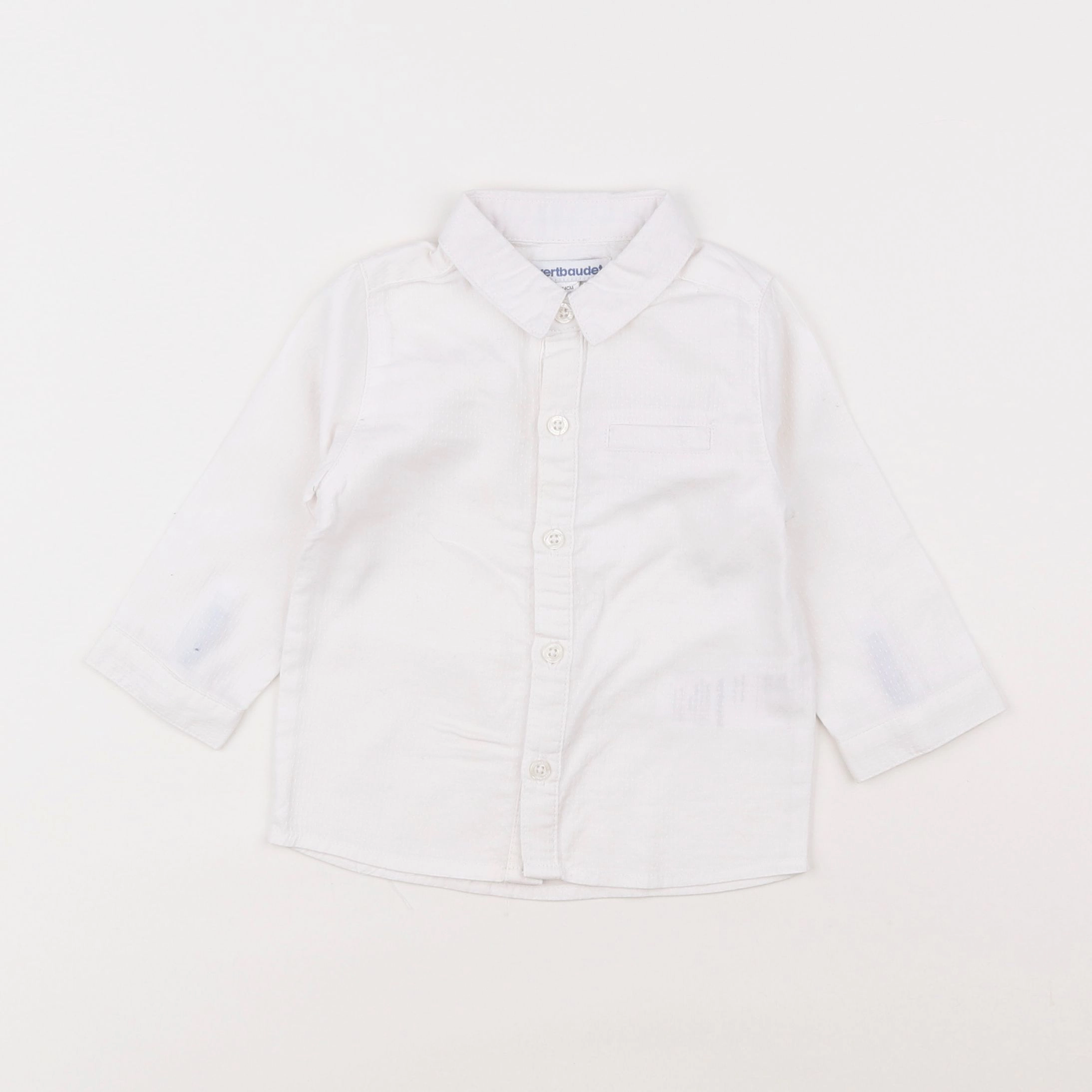 Vertbaudet - chemise blanc - 12 mois