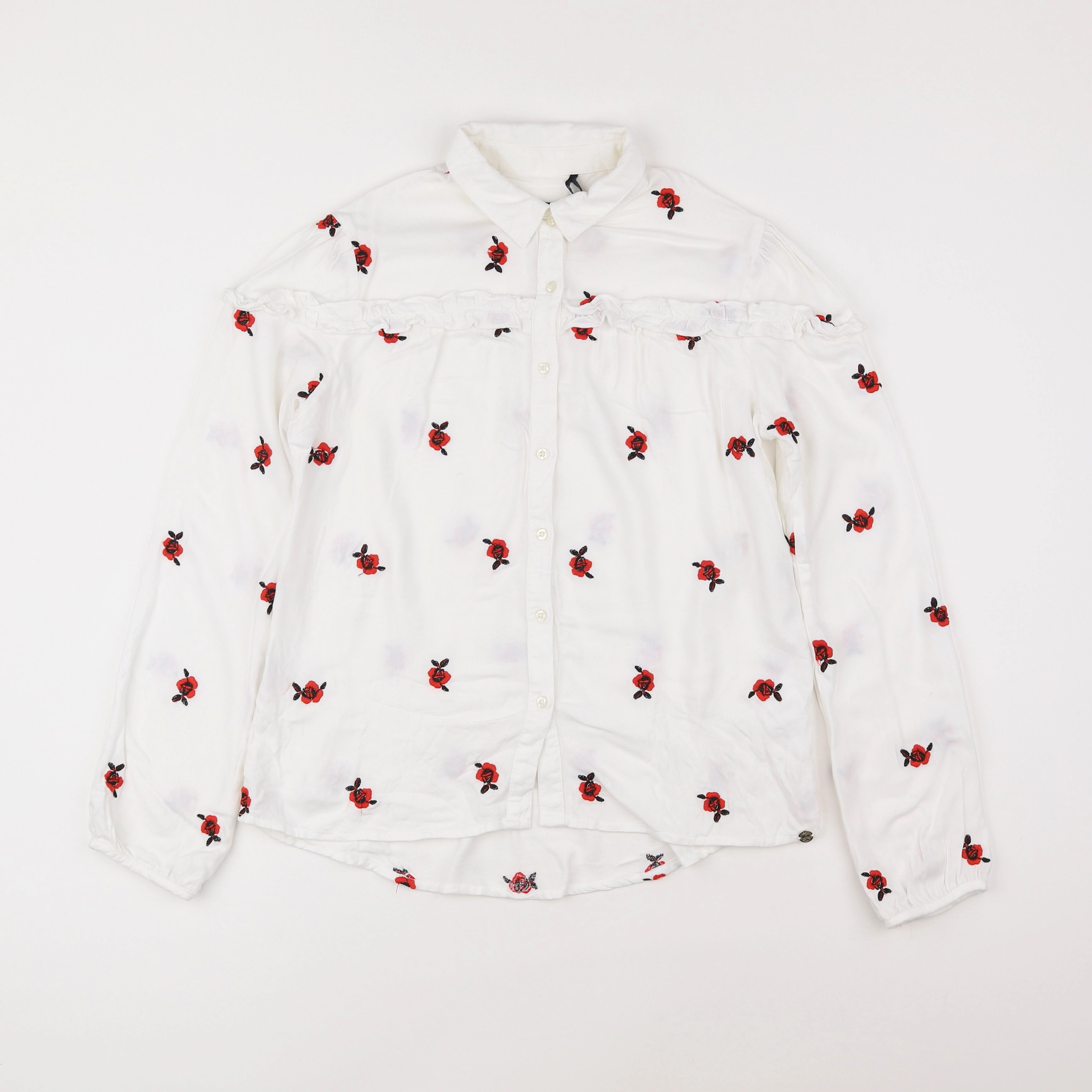 IKKS - chemise blanc, rouge - 12 ans