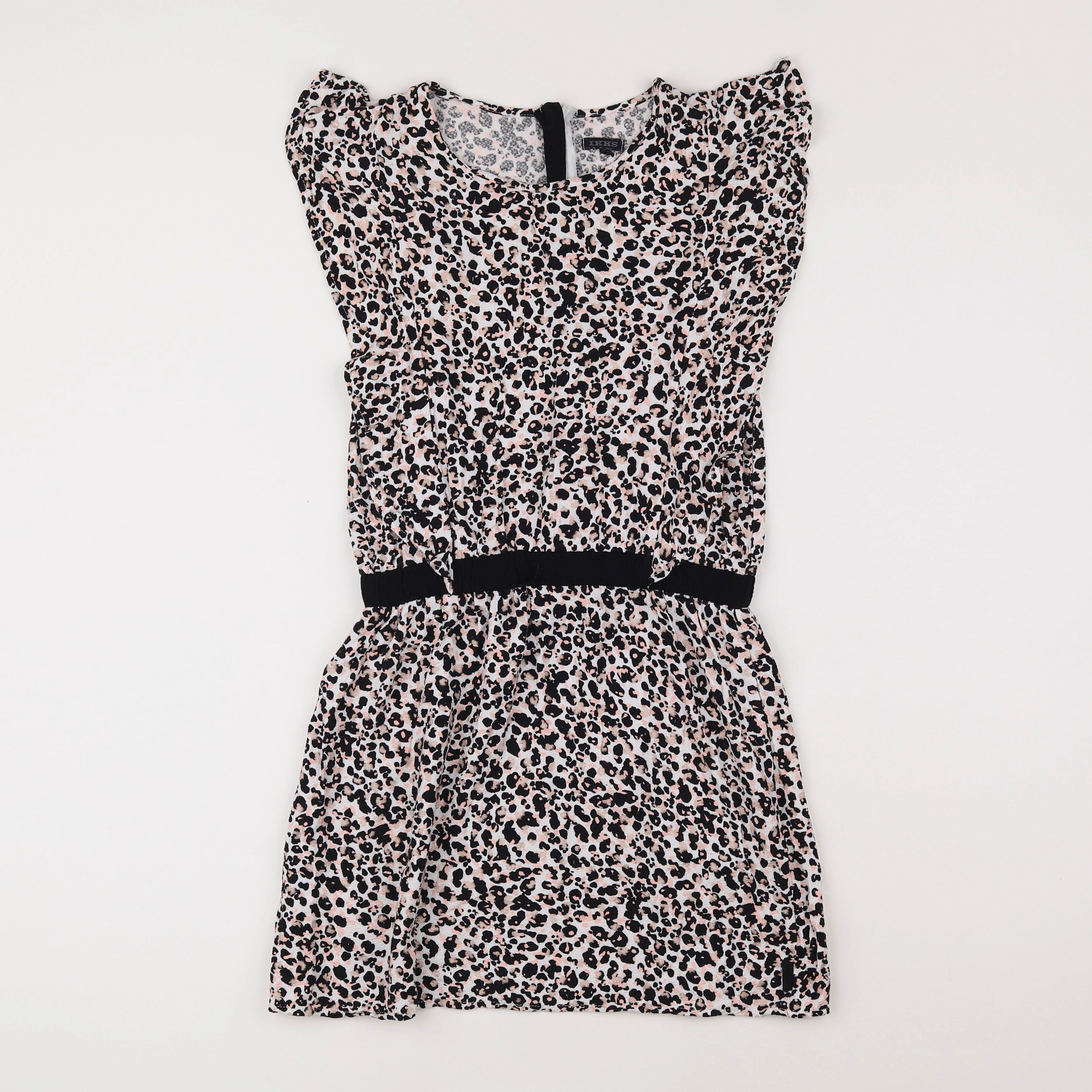 IKKS - robe rose, noir - 12 ans