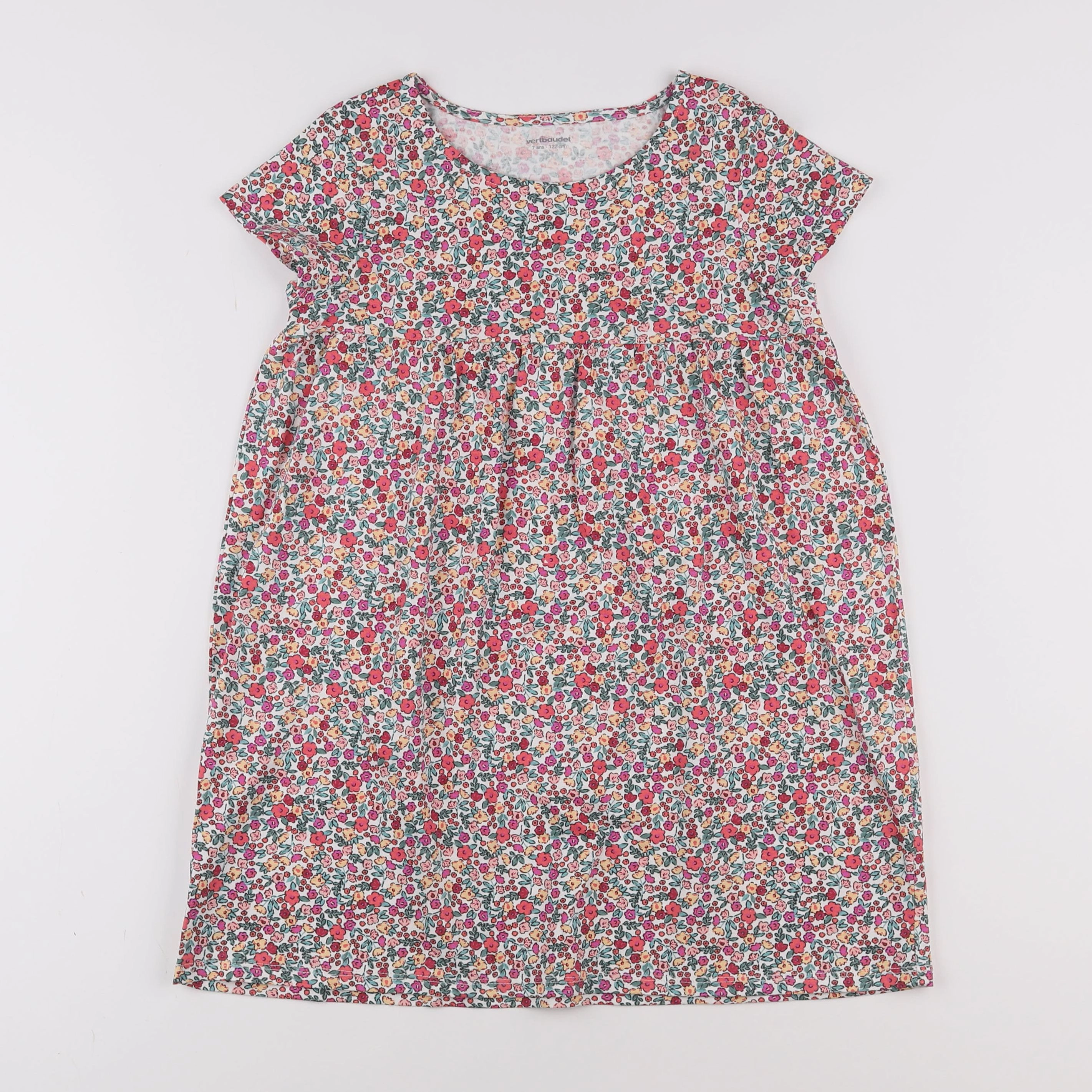 Vertbaudet - robe multicolore - 7 ans