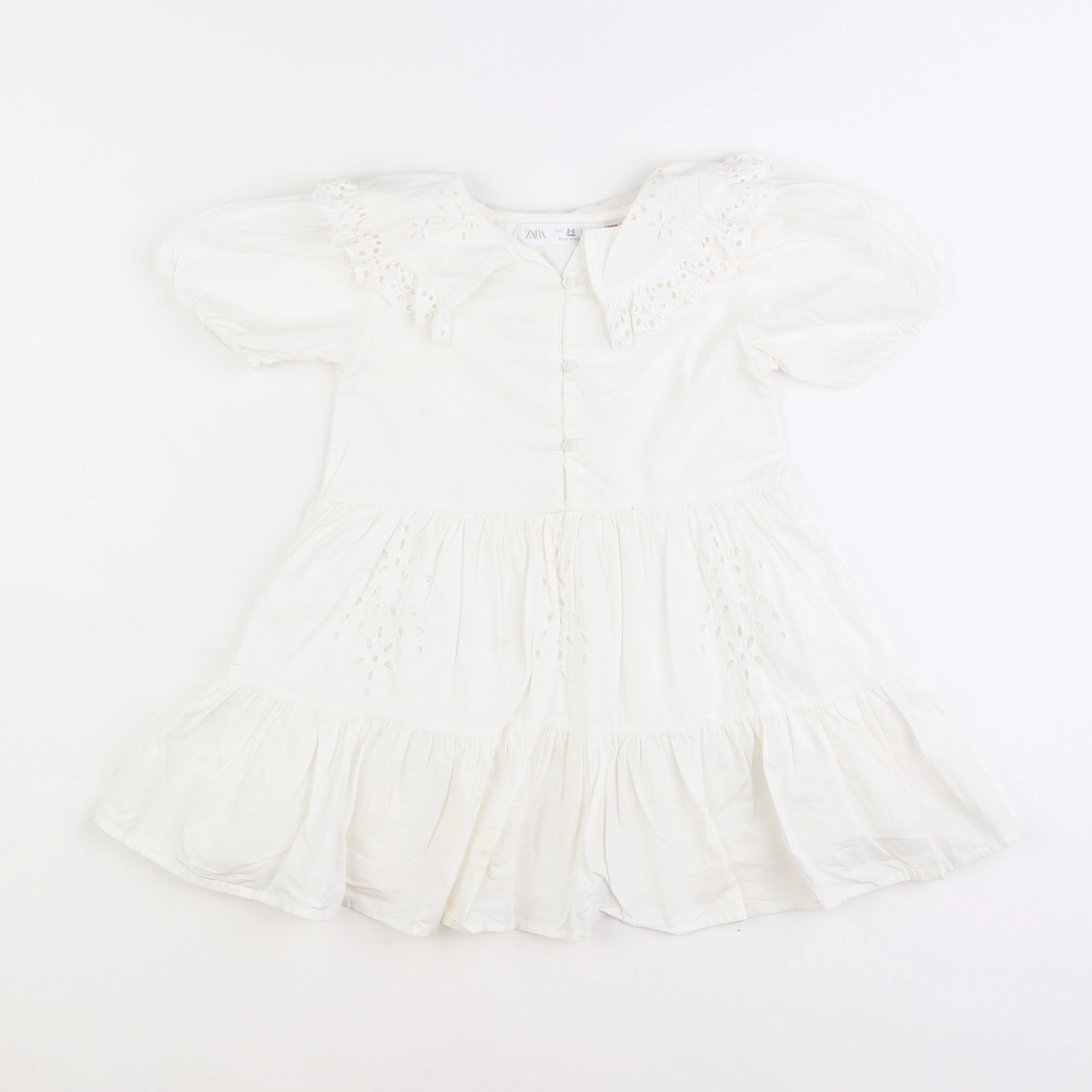 Zara - robe blanc - 2/3 ans