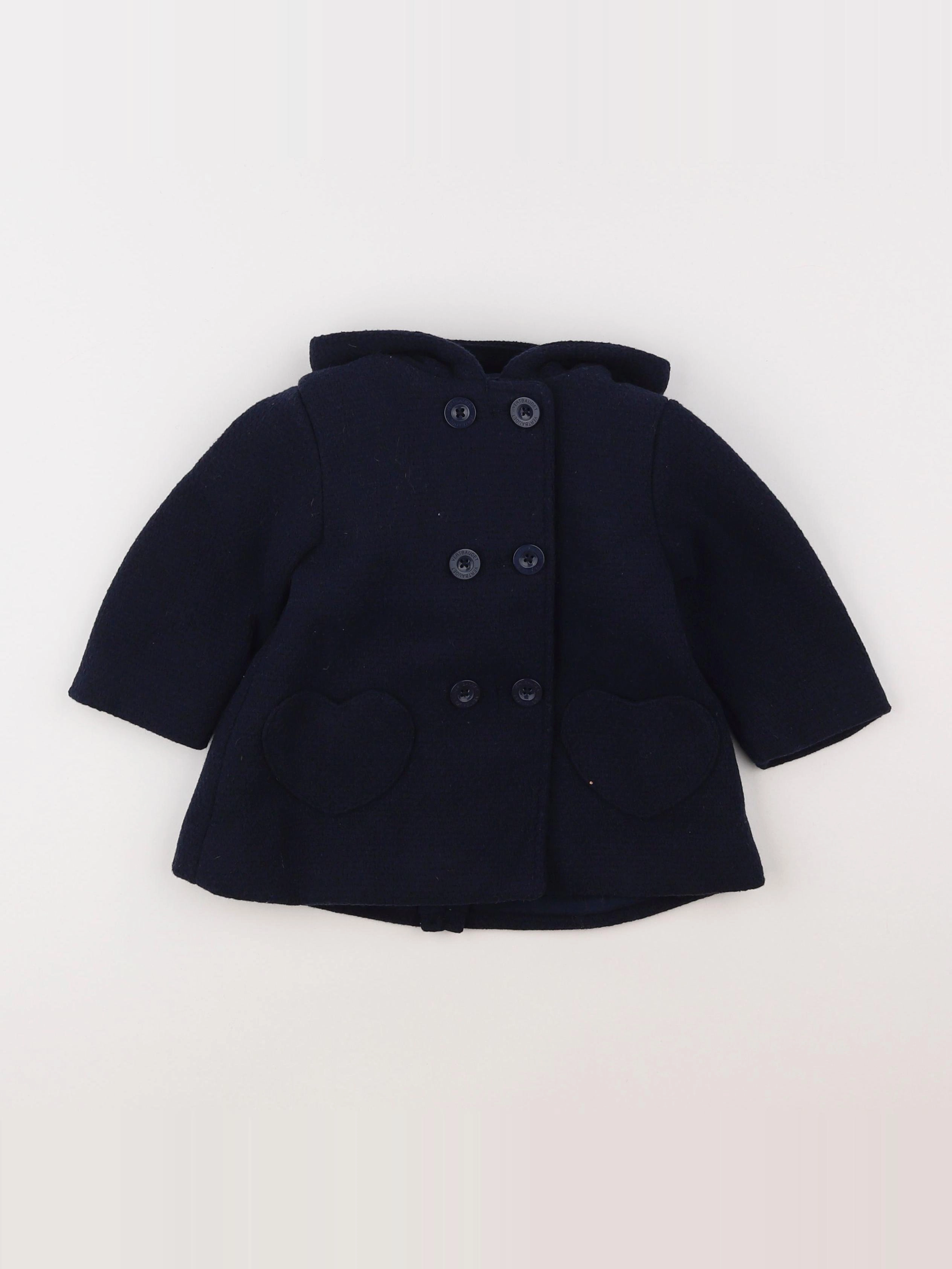 Vertbaudet - manteau bleu - 12 mois