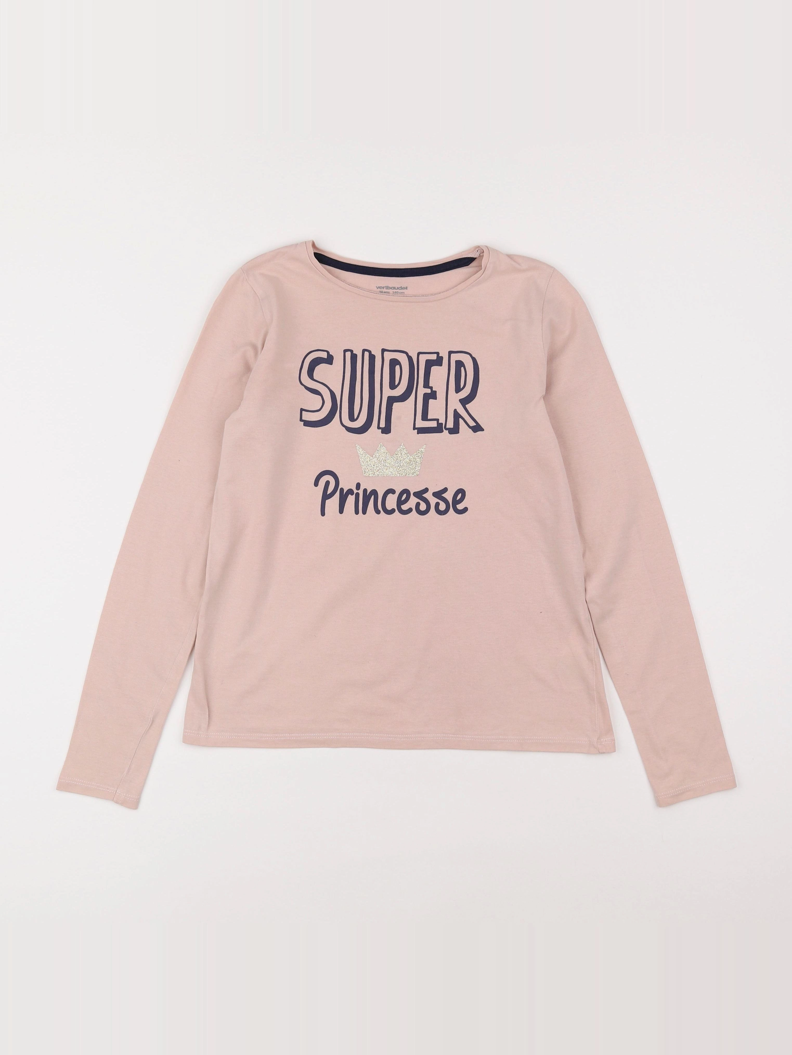 Vertbaudet - tee-shirt rose - 10 ans