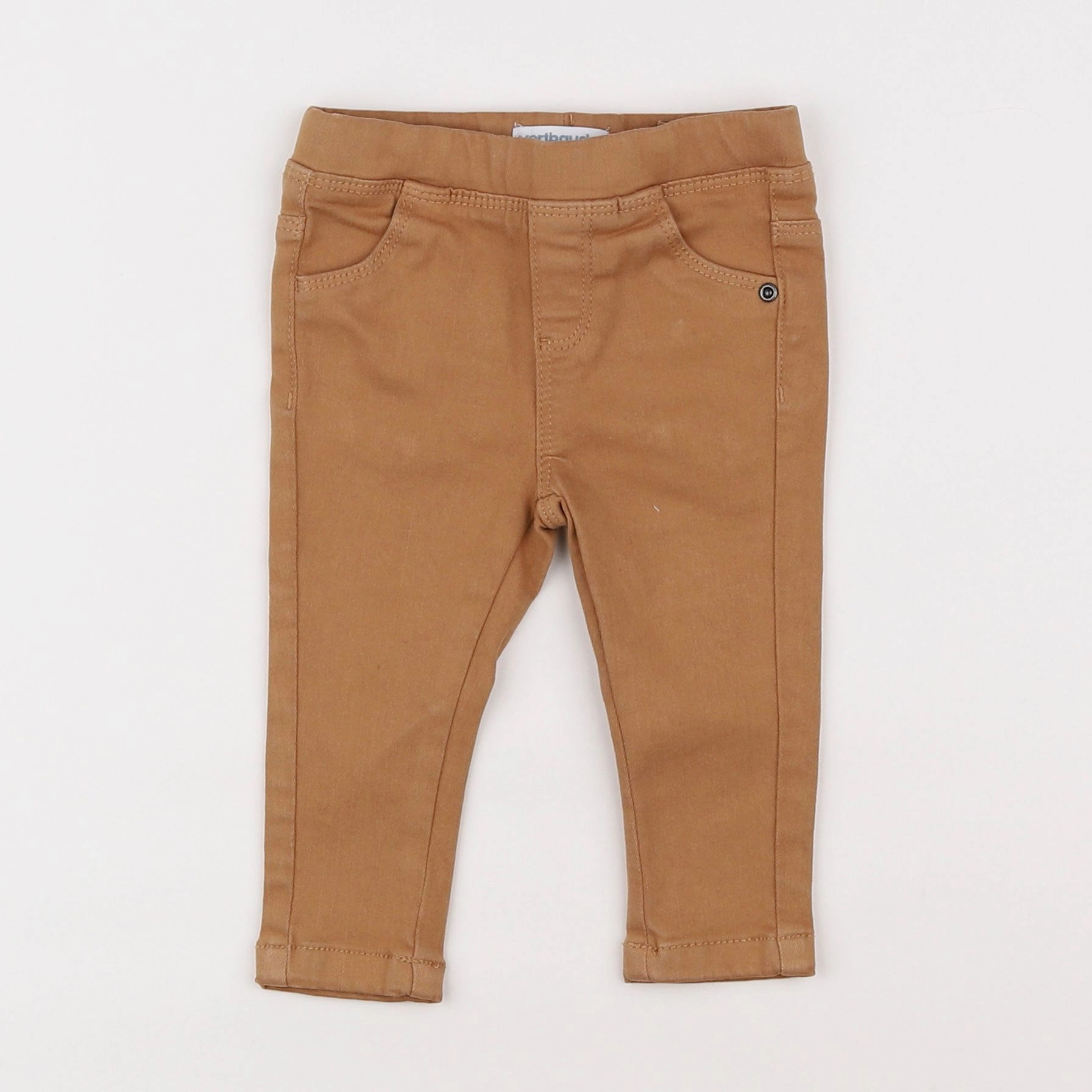 Vertbaudet - jegging marron - 9 mois