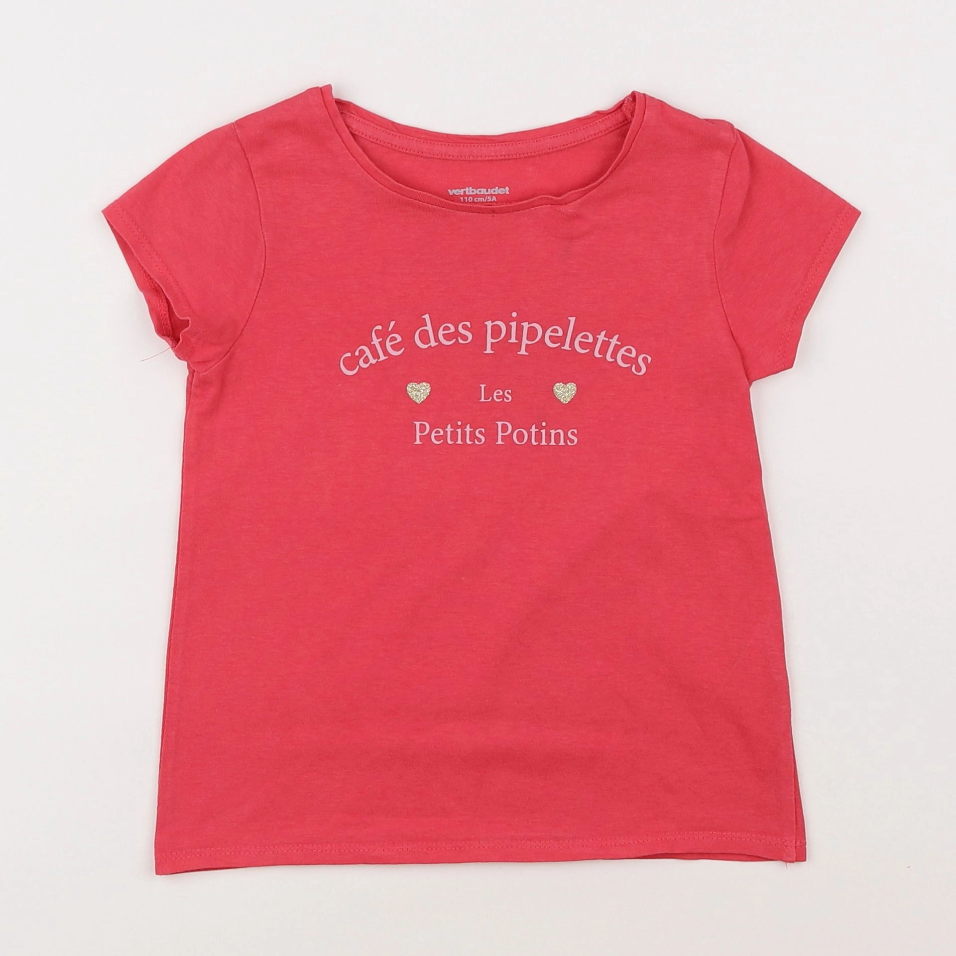 Vertbaudet - tee-shirt rose - 5 ans