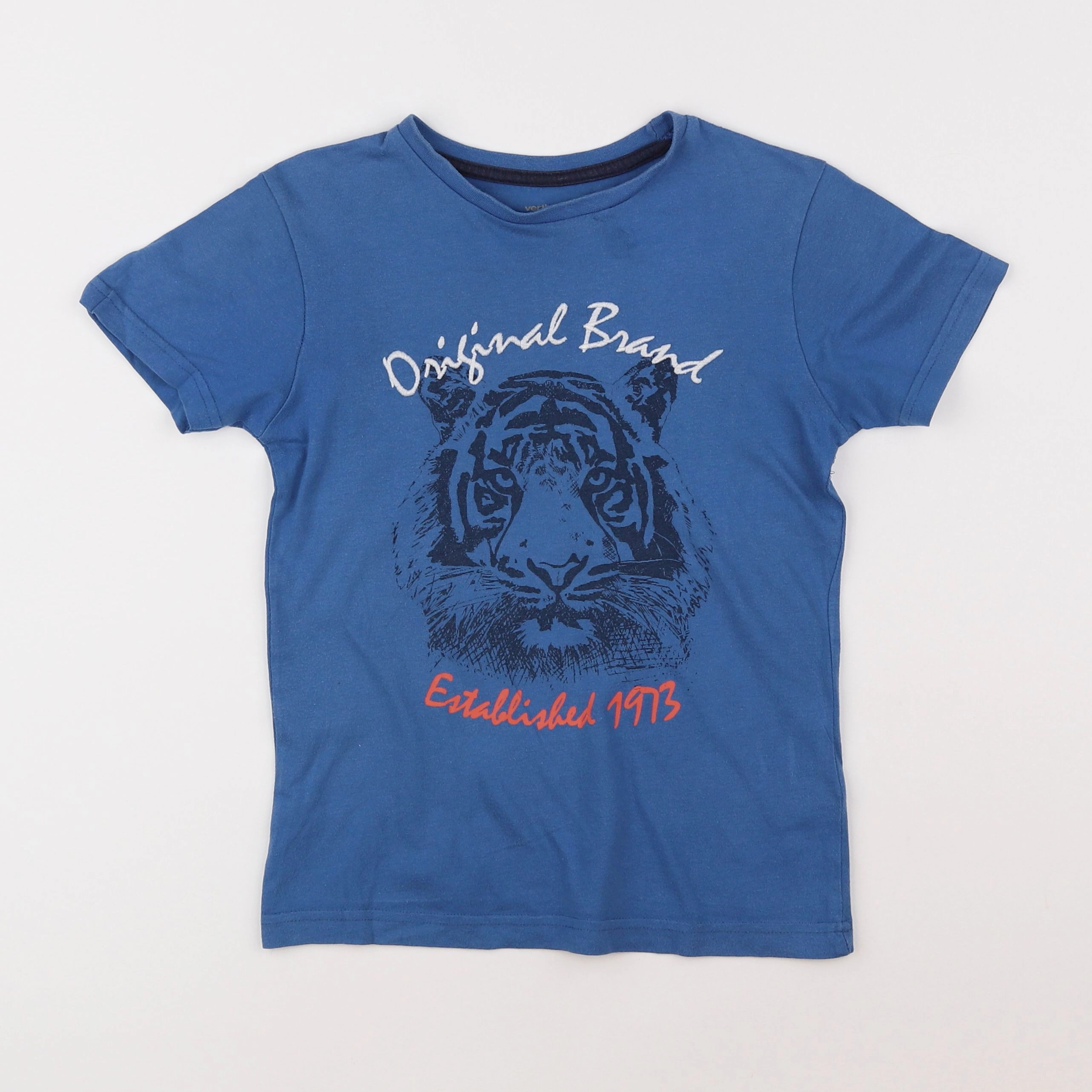 Vertbaudet - tee-shirt bleu - 8 ans