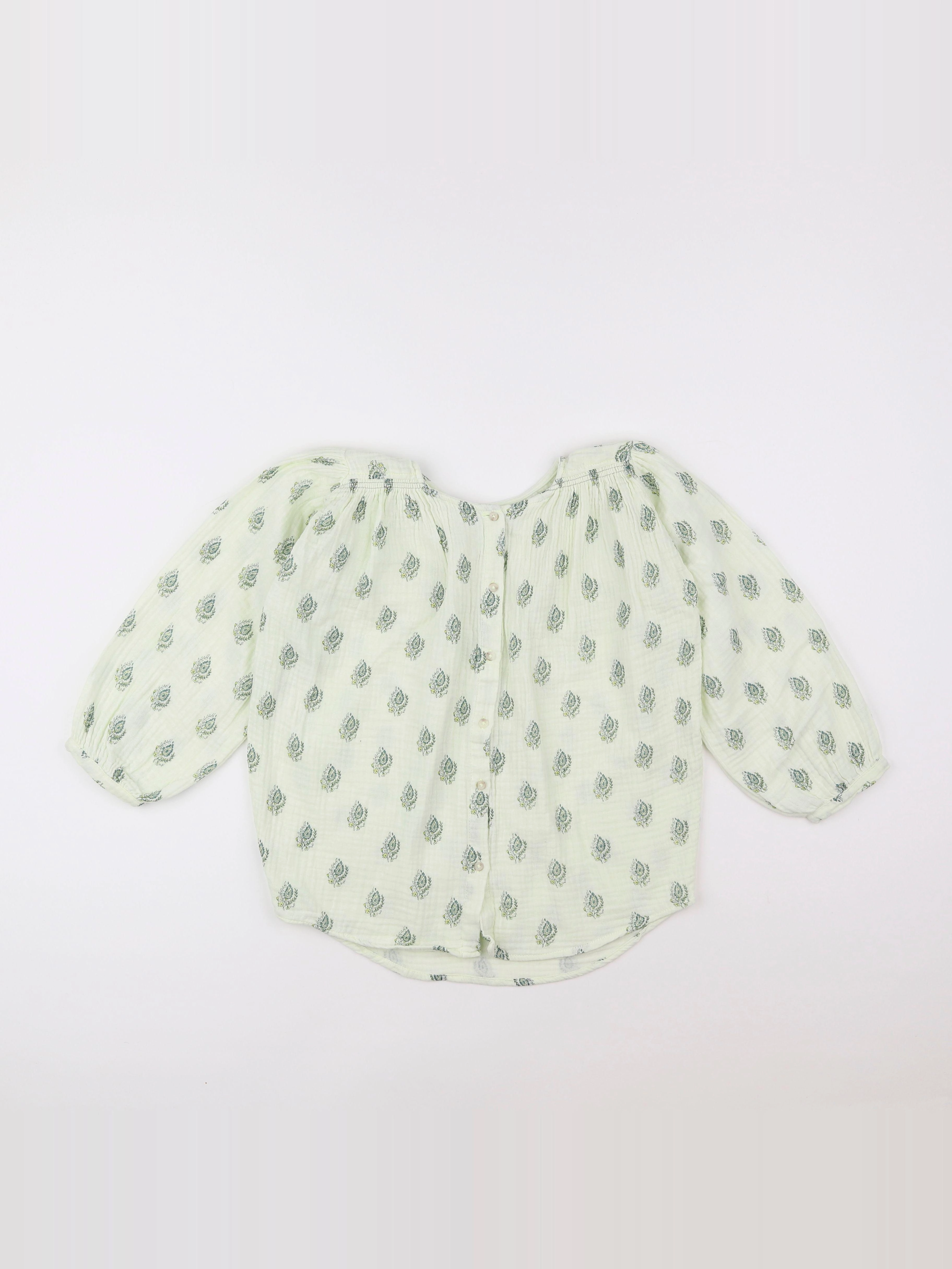 Zara - blouse vert - 8 ans