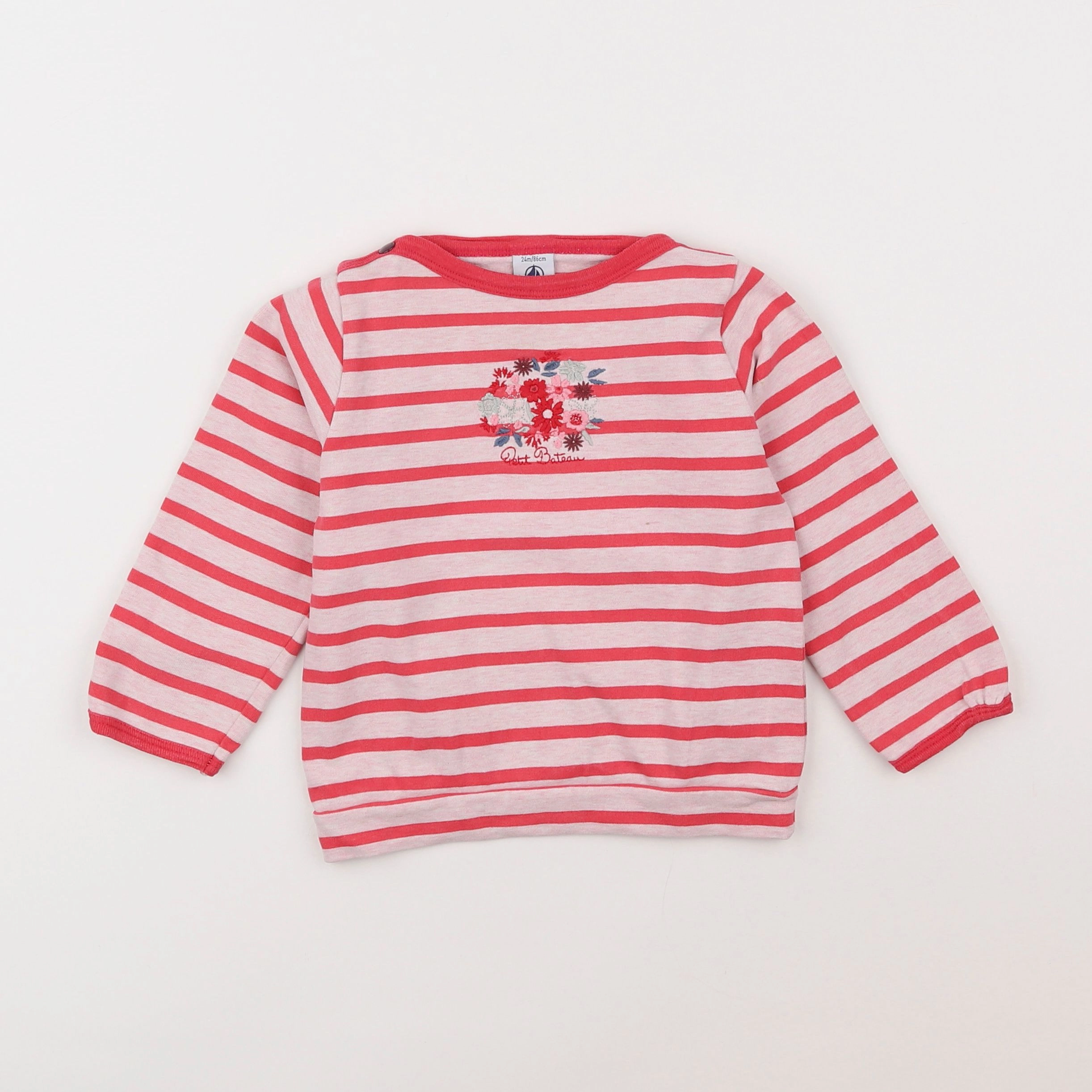 Petit Bateau - sweat rose - 2 ans