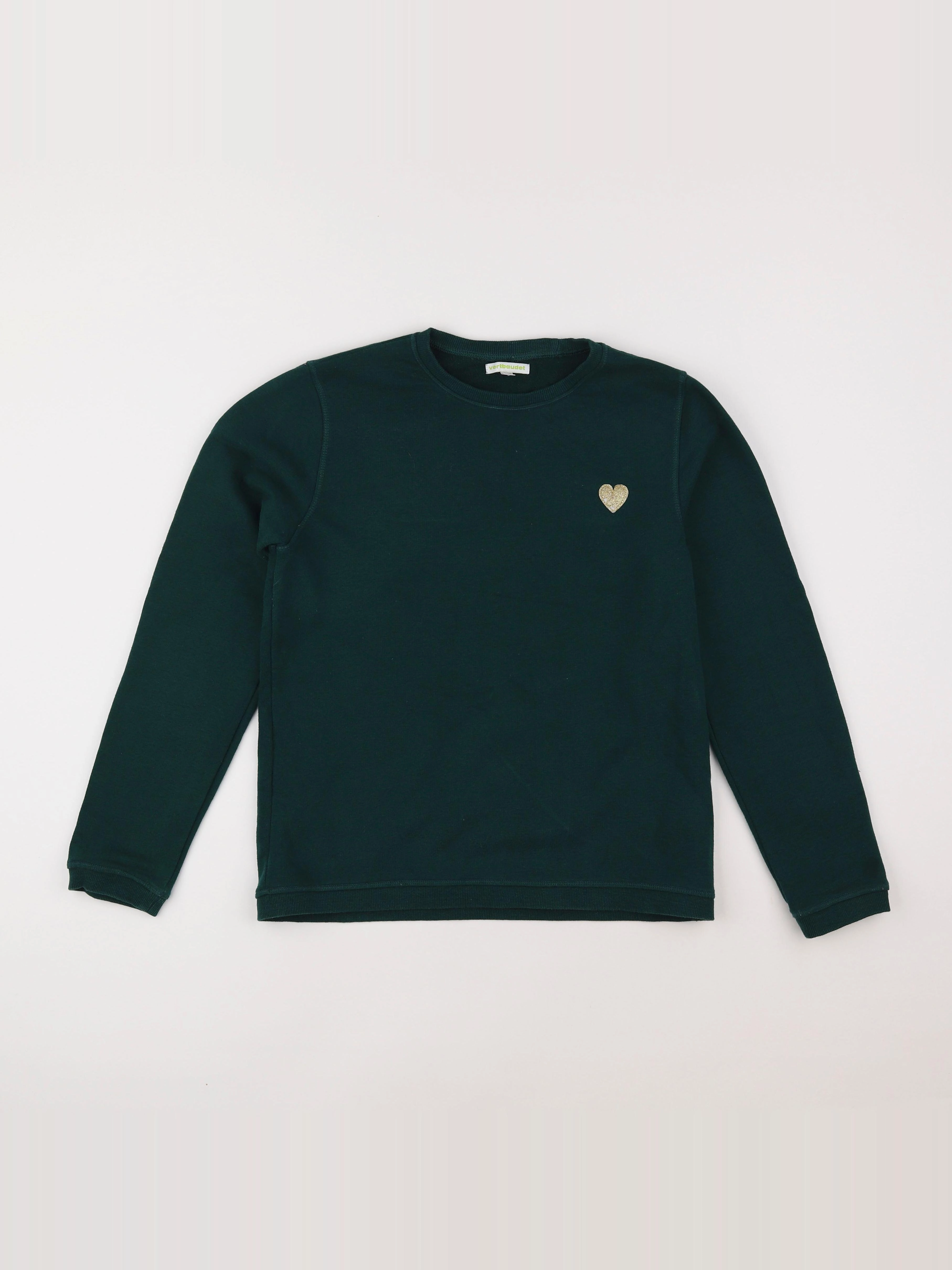 Vertbaudet - sweat vert - 14 ans