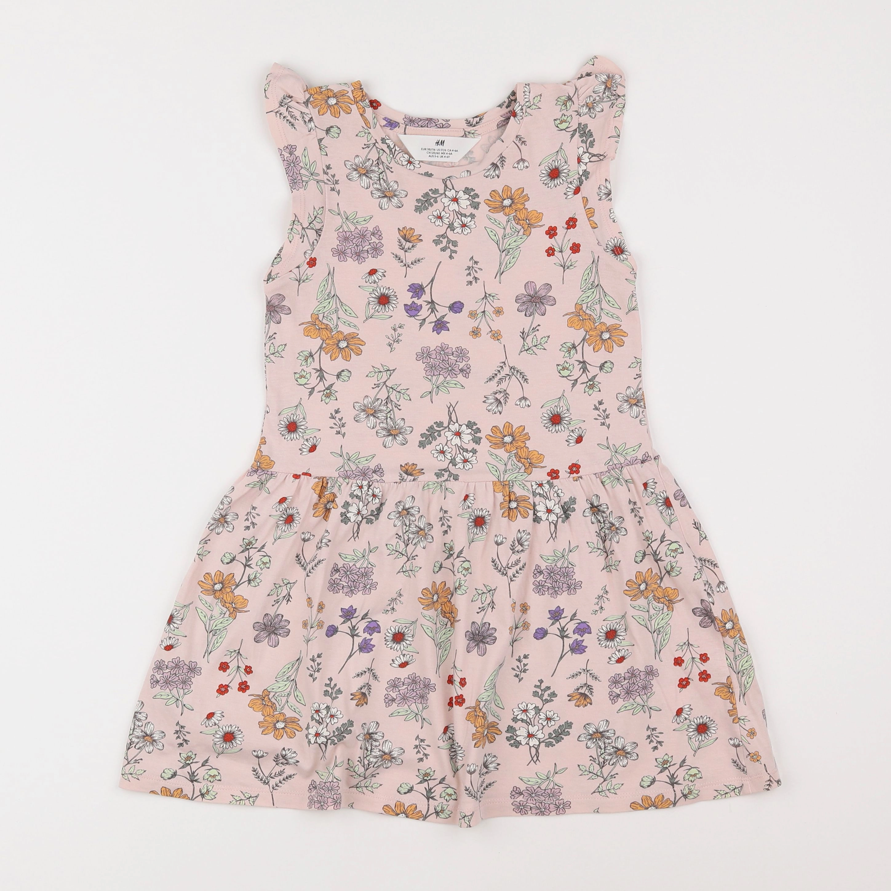 H&M - robe rose - 4/6 ans