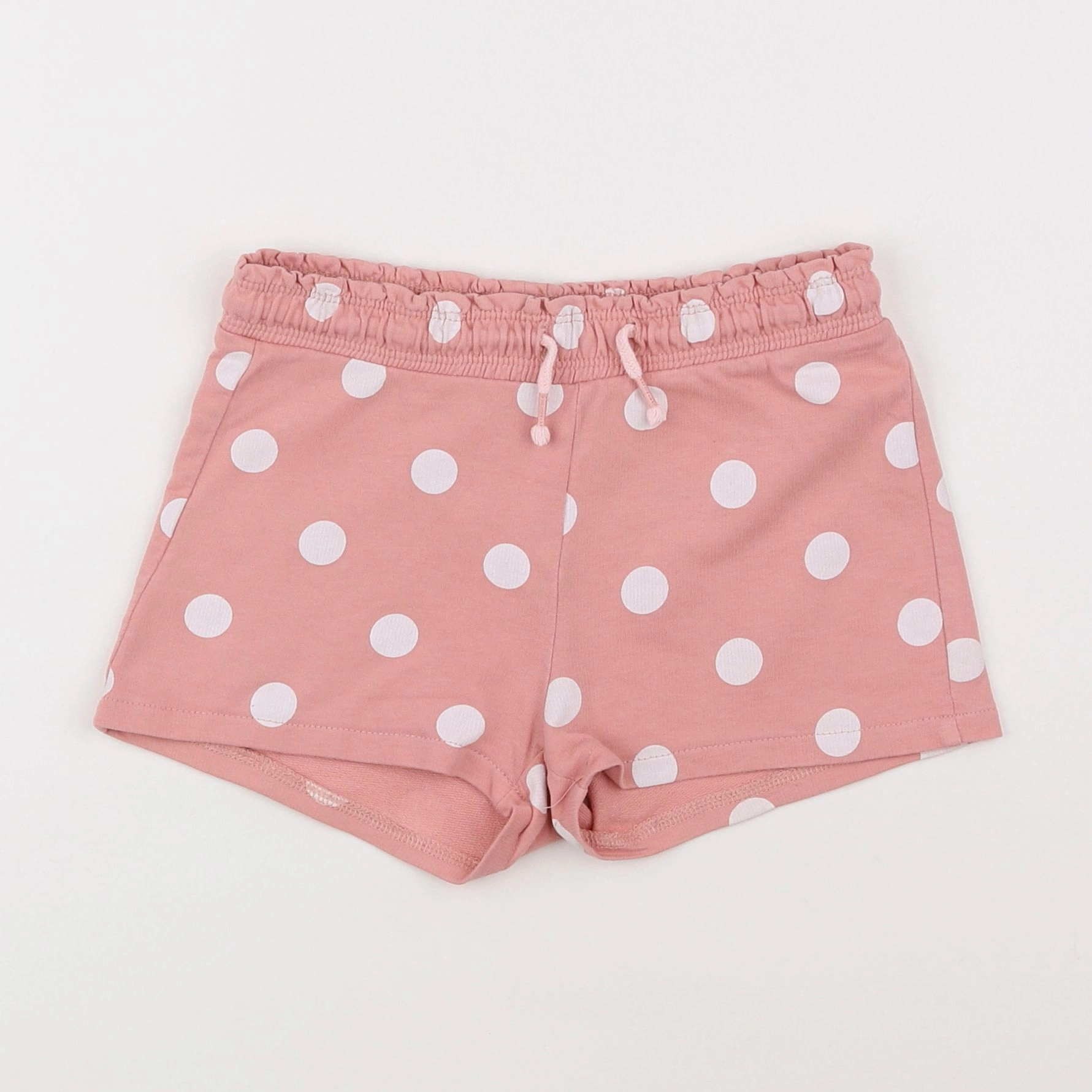 H&M - short rose, blanc - 6 ans