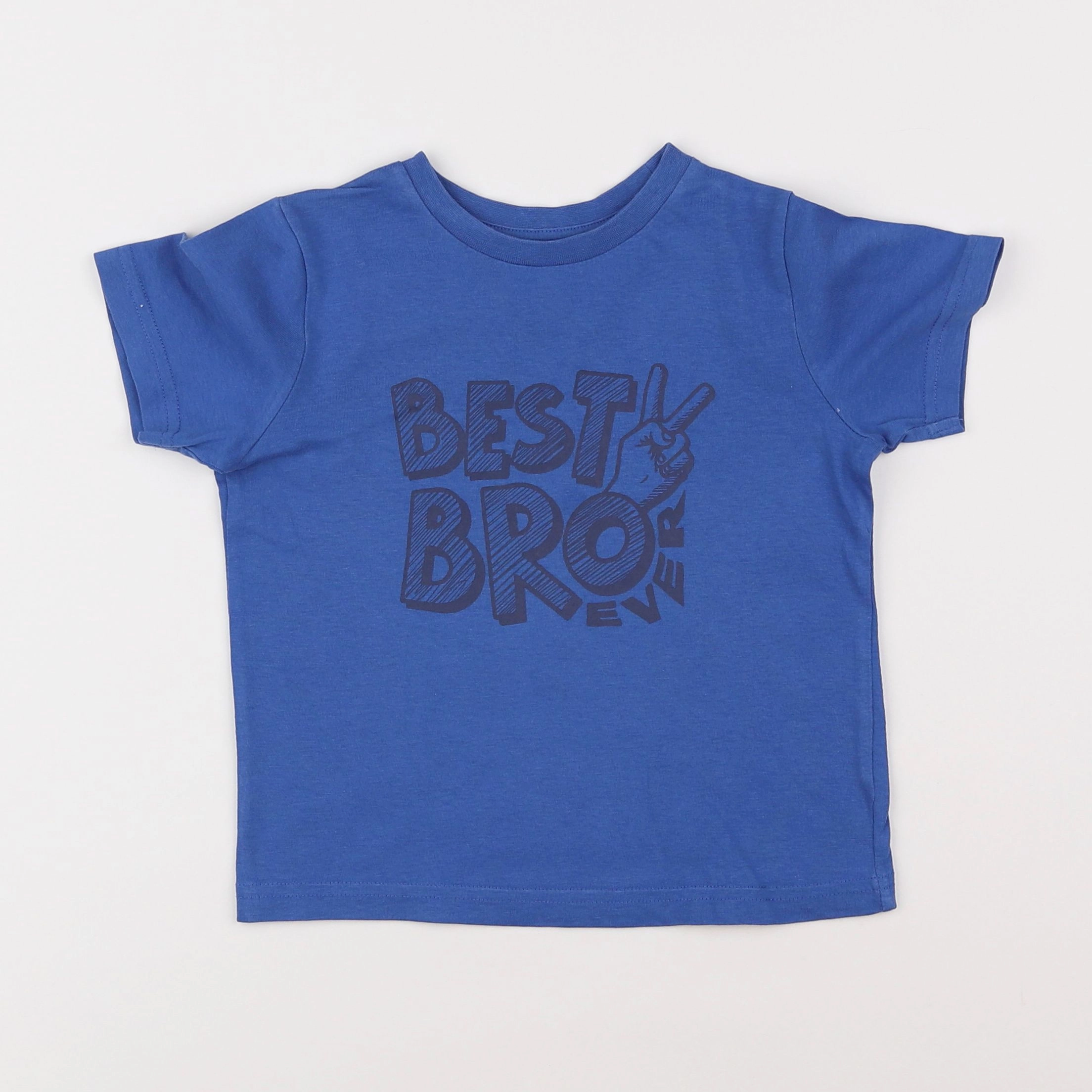 Vertbaudet - tee-shirt bleu - 4 ans