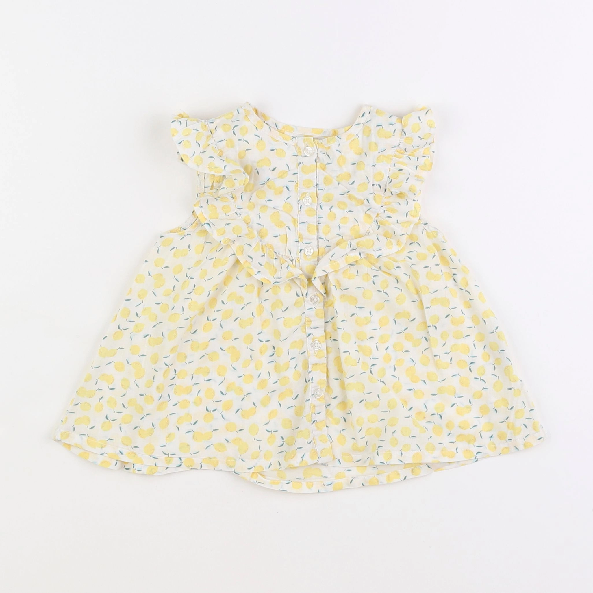 Boutchou - blouse blanc, jaune - 2 ans