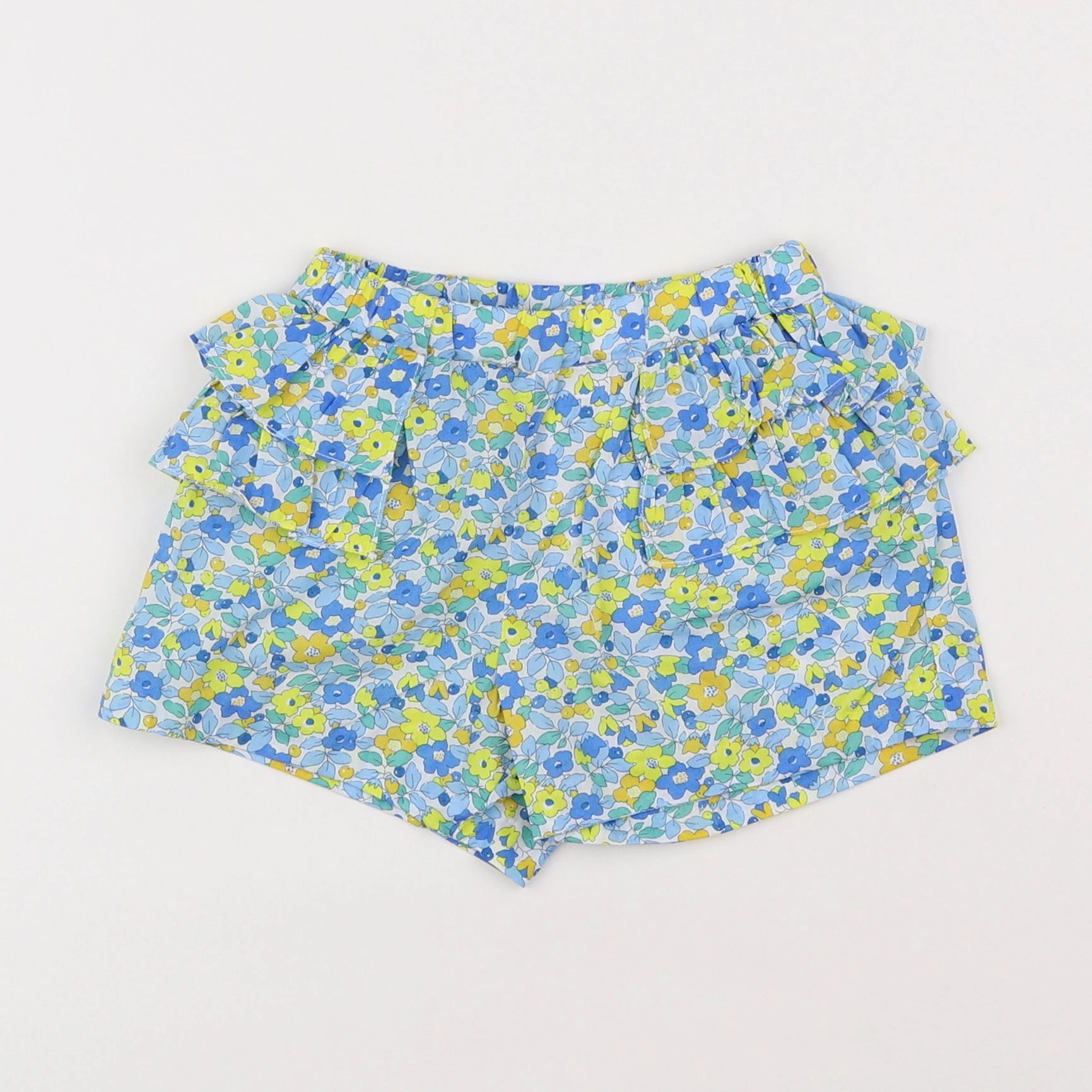 Jacadi - short liberty bleu, jaune - 2 ans