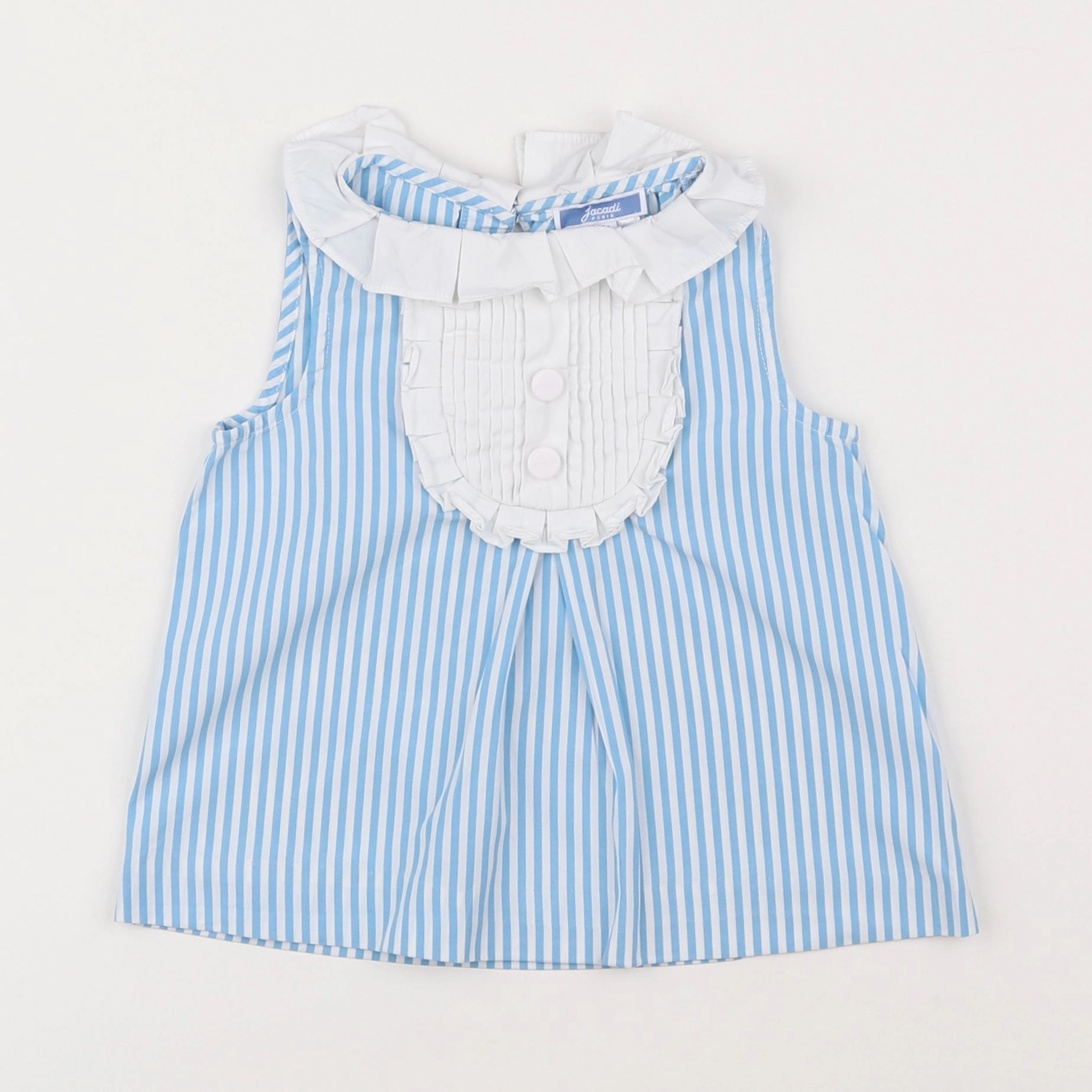 Jacadi - blouse bleu, blanc - 3 ans