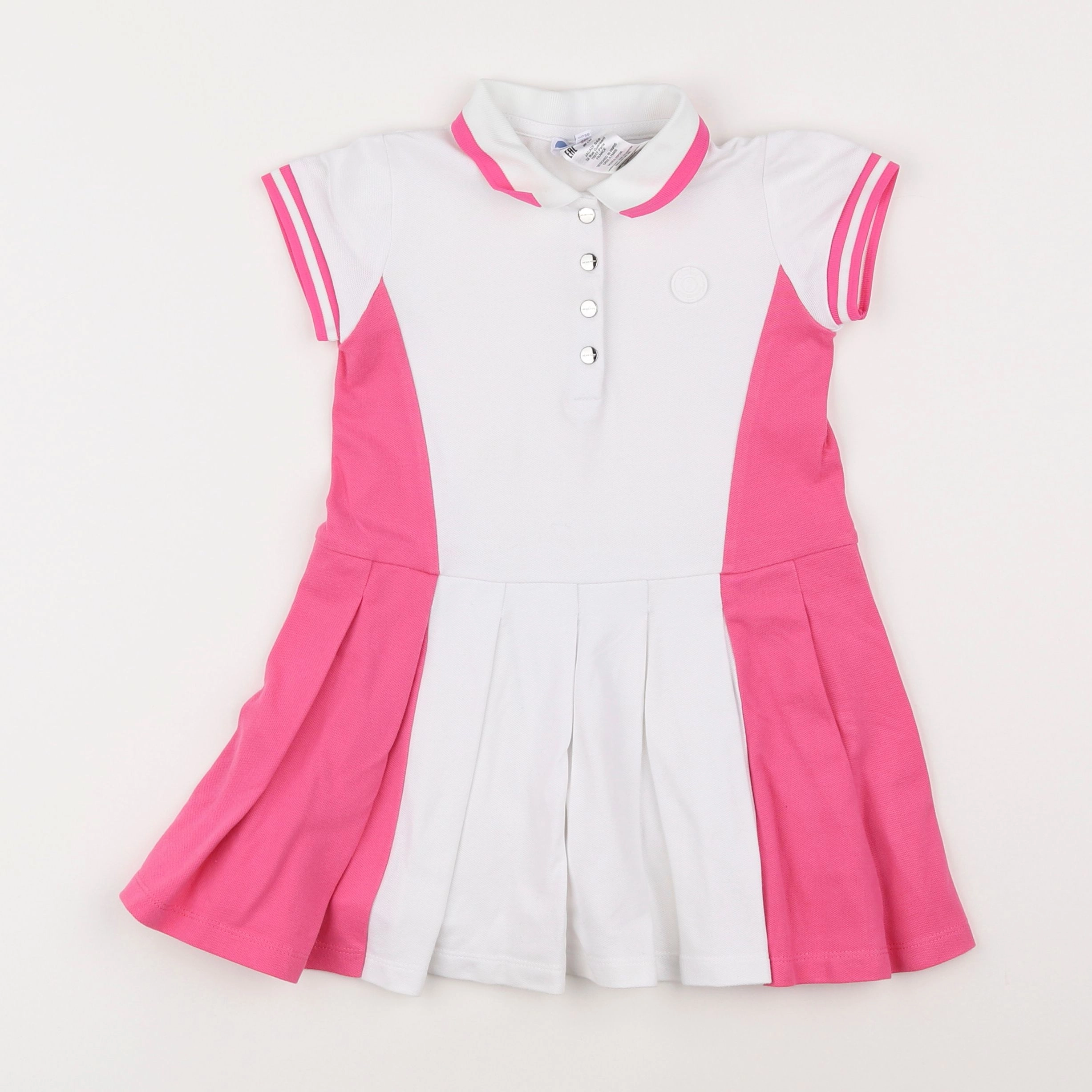 Jacadi - robe blanc, rose - 3 ans