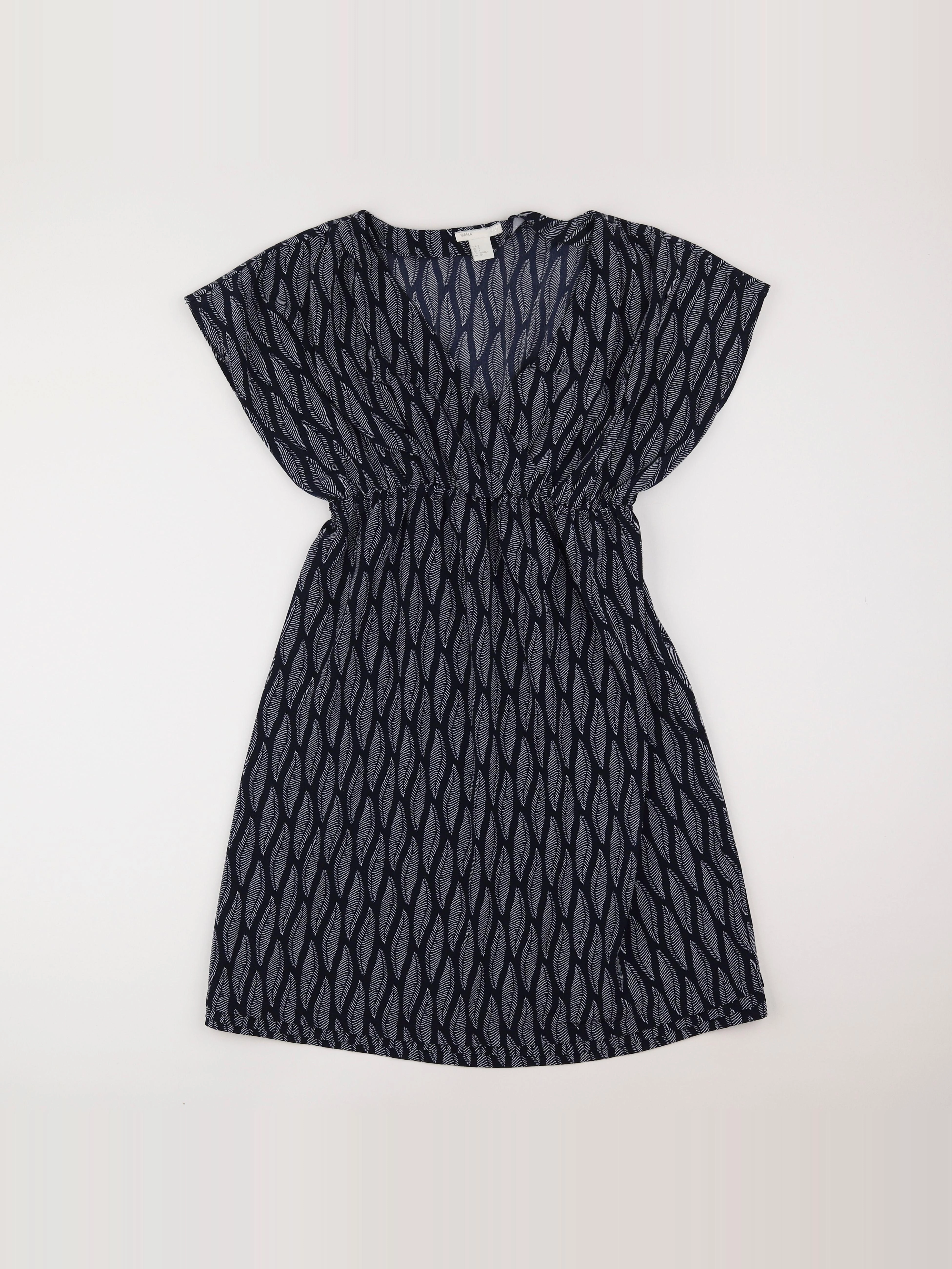 H&M - robe grossesse bleu - 36
