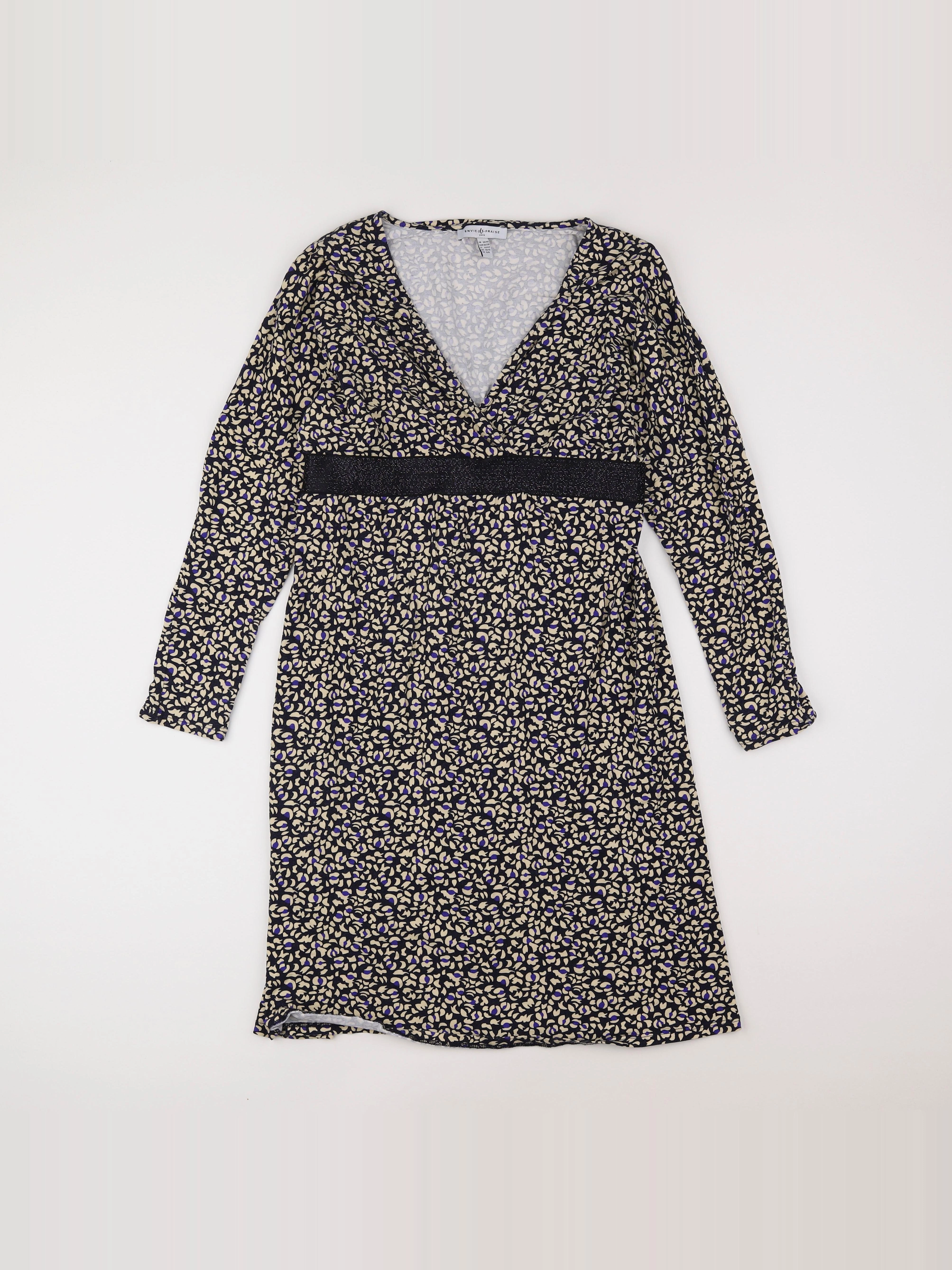 Envie de fraise - robe allaitement noir, violet - 38 à 40