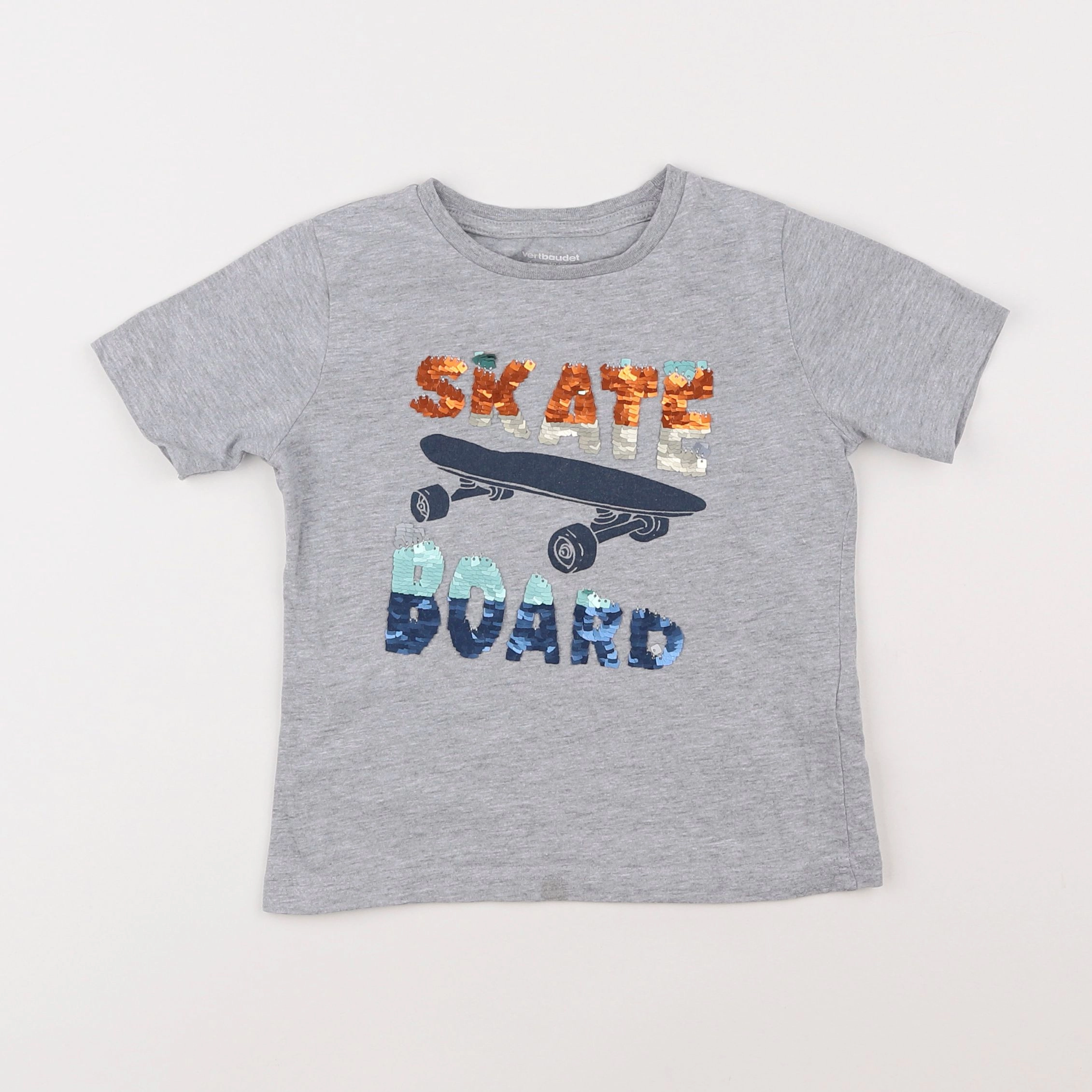 Vertbaudet - tee-shirt gris - 4 ans