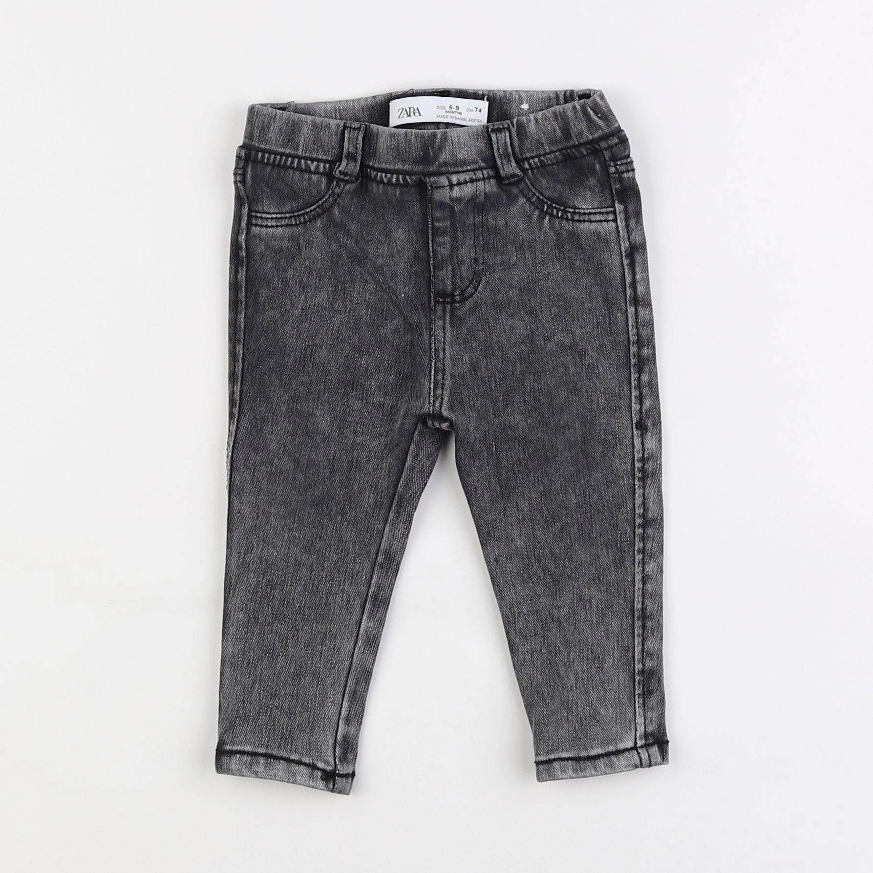 Zara - jegging gris - 6/9 mois