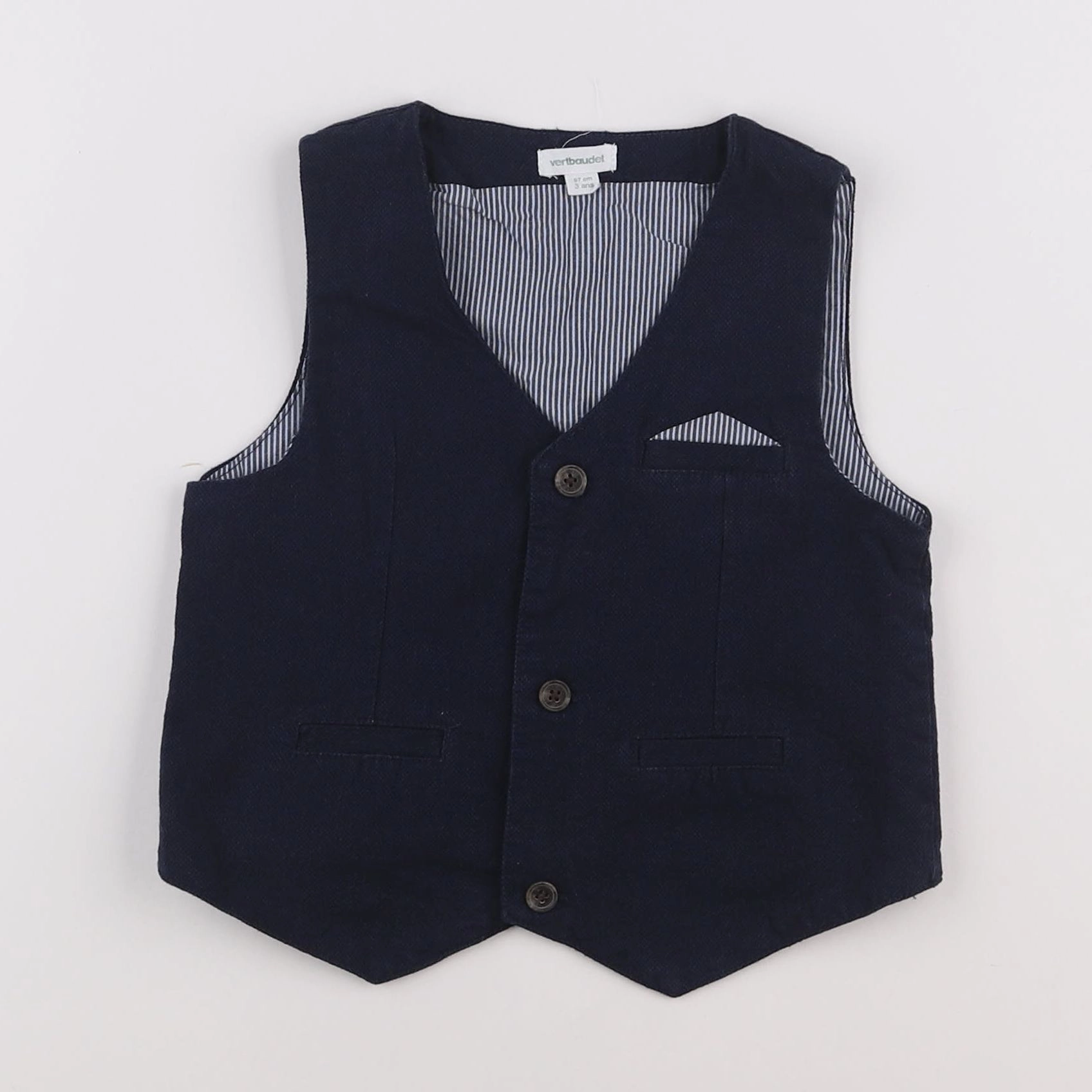 Vertbaudet - gilet bleu - 3 ans