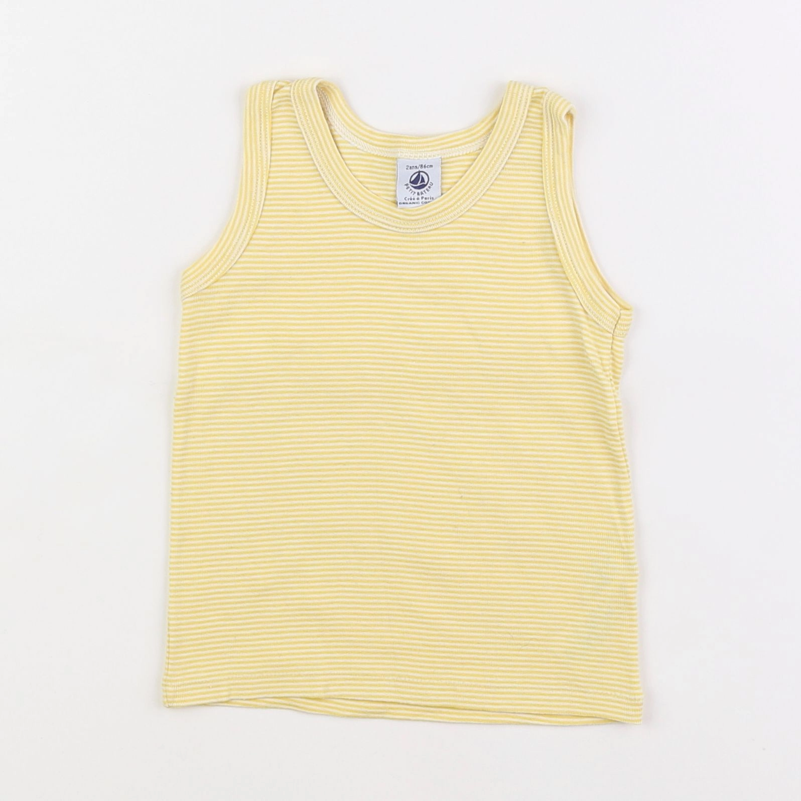 Petit Bateau - maillot de corps jaune - 2 ans