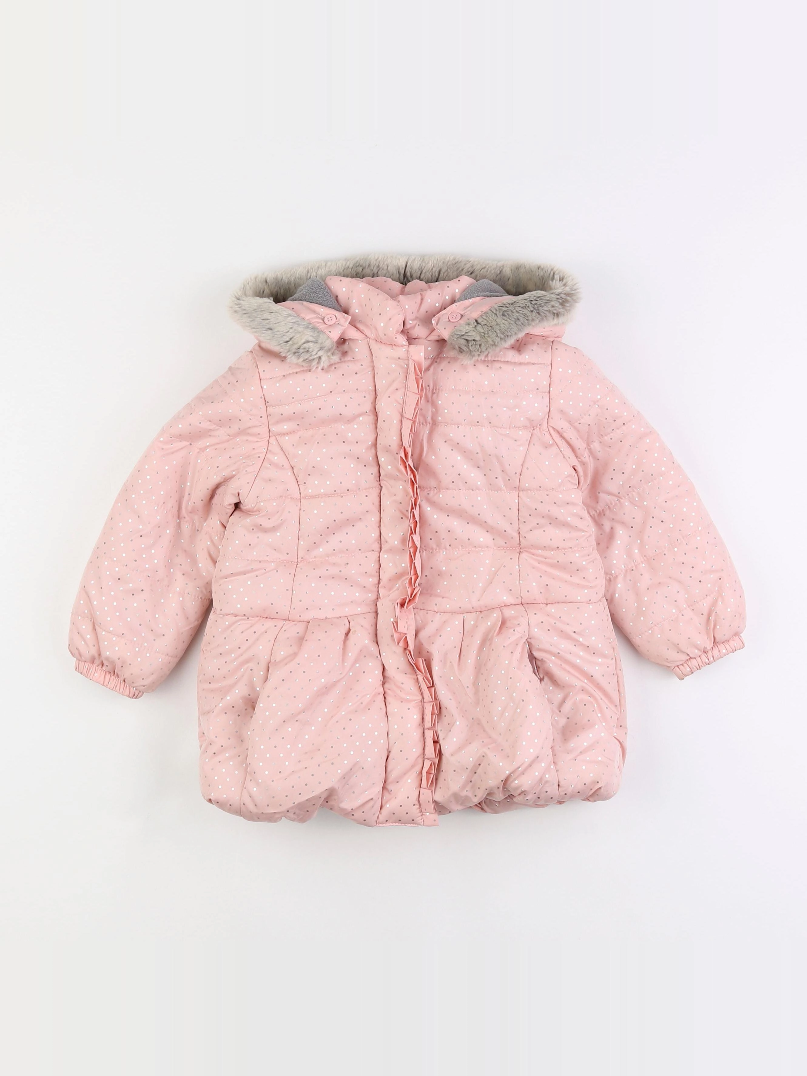 Vertbaudet - parka rose - 3 ans