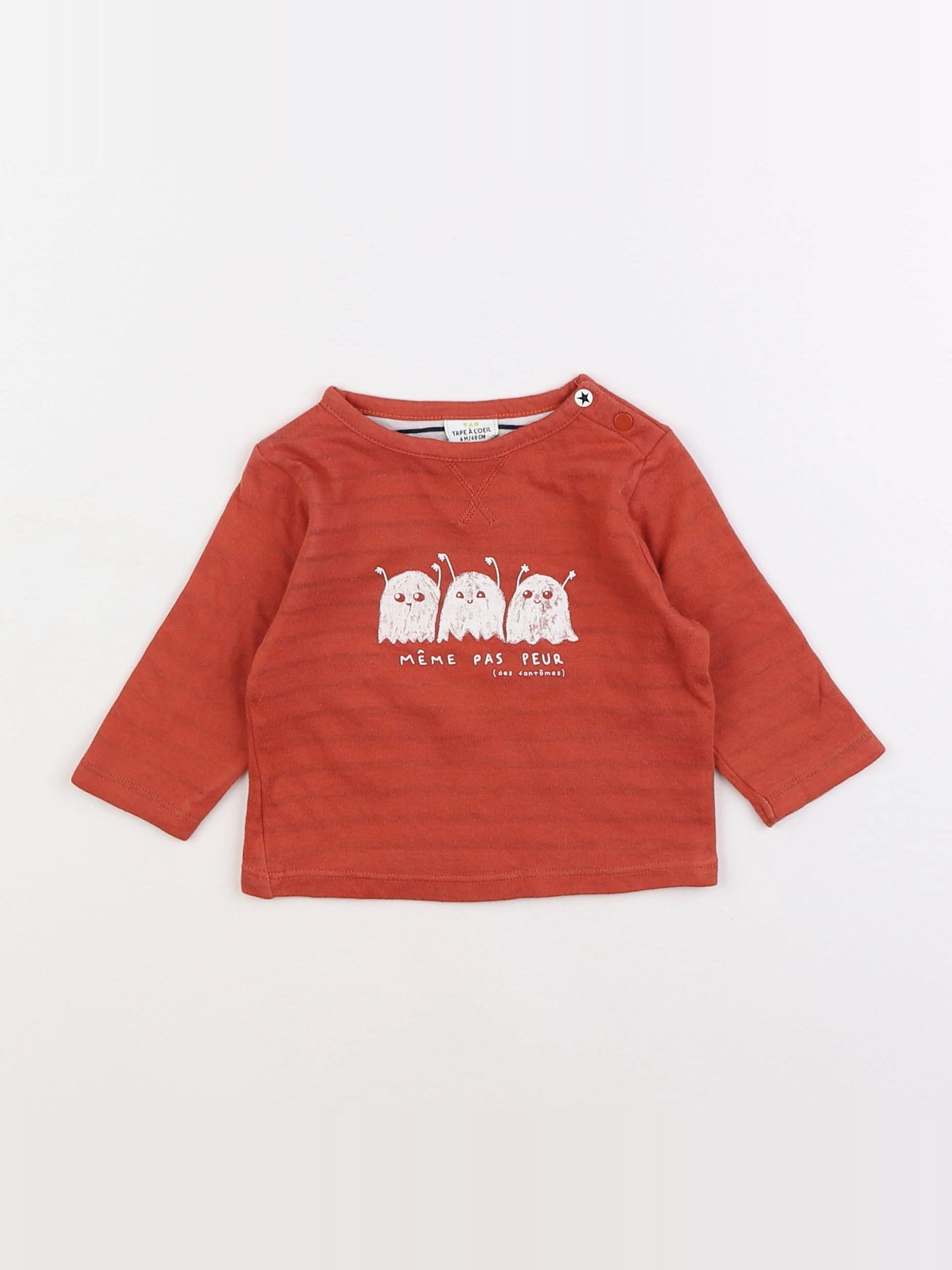 Tape à l'oeil - tee-shirt orange - 6 mois