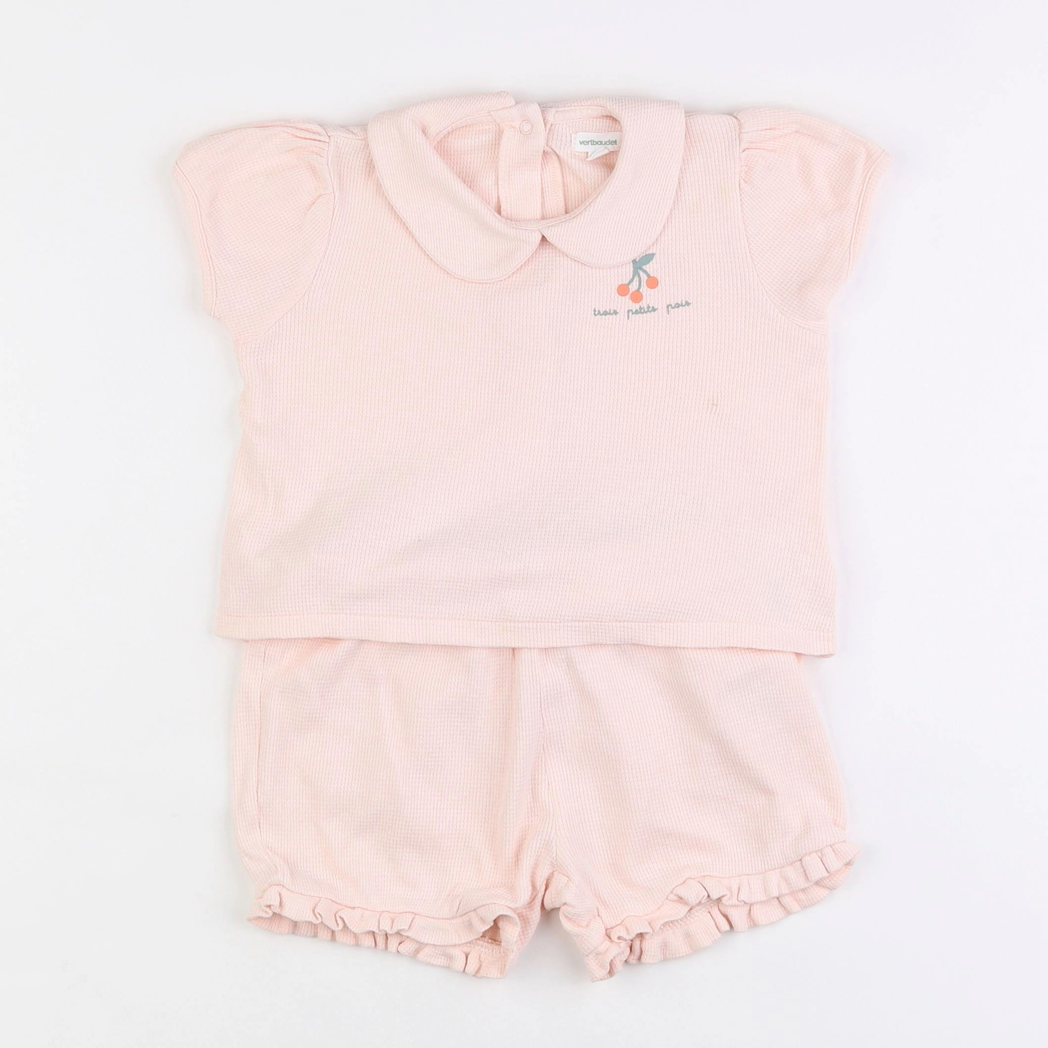 Vertbaudet - pyjama coton rose - 3 ans