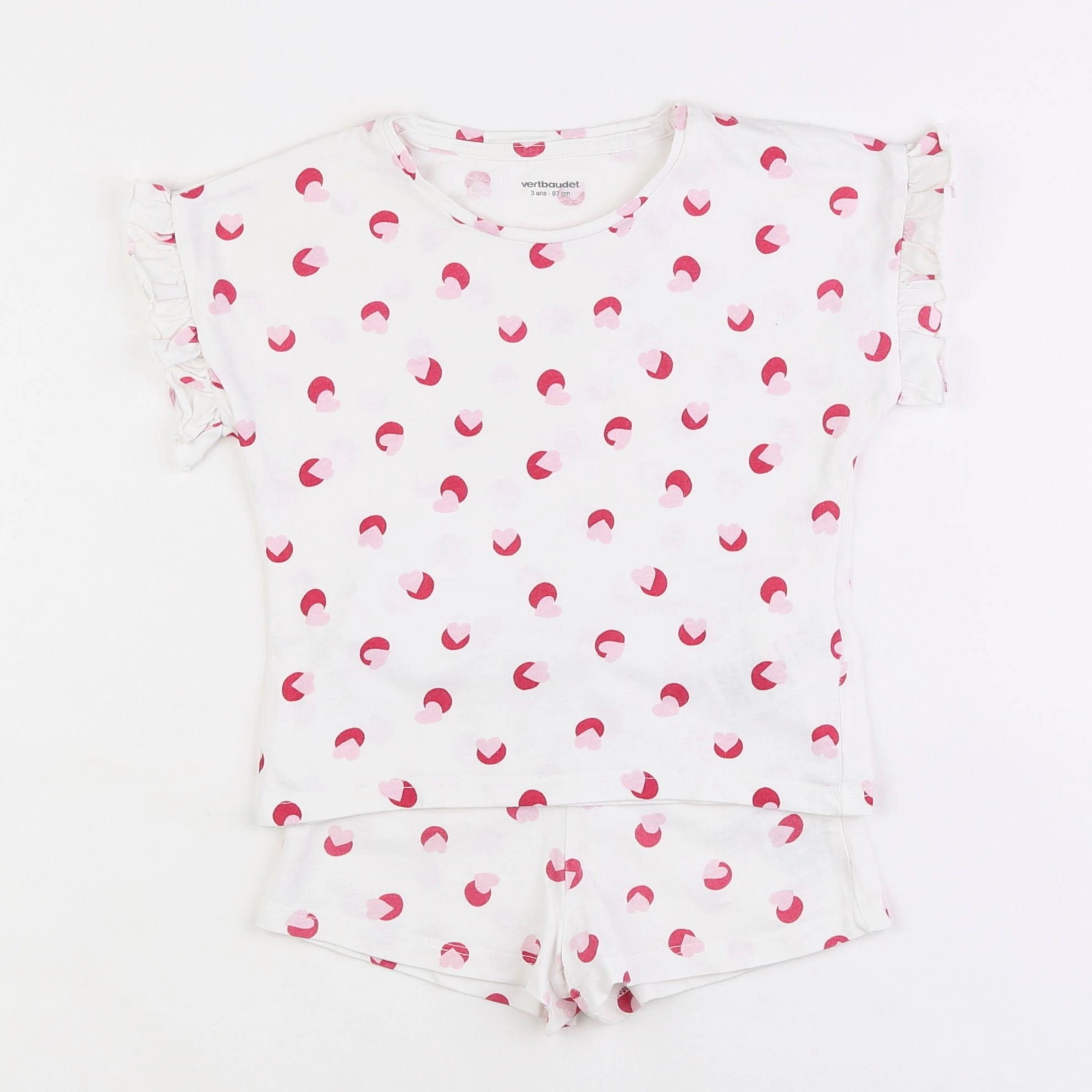 Vertbaudet - pyjama coton blanc - 3 ans