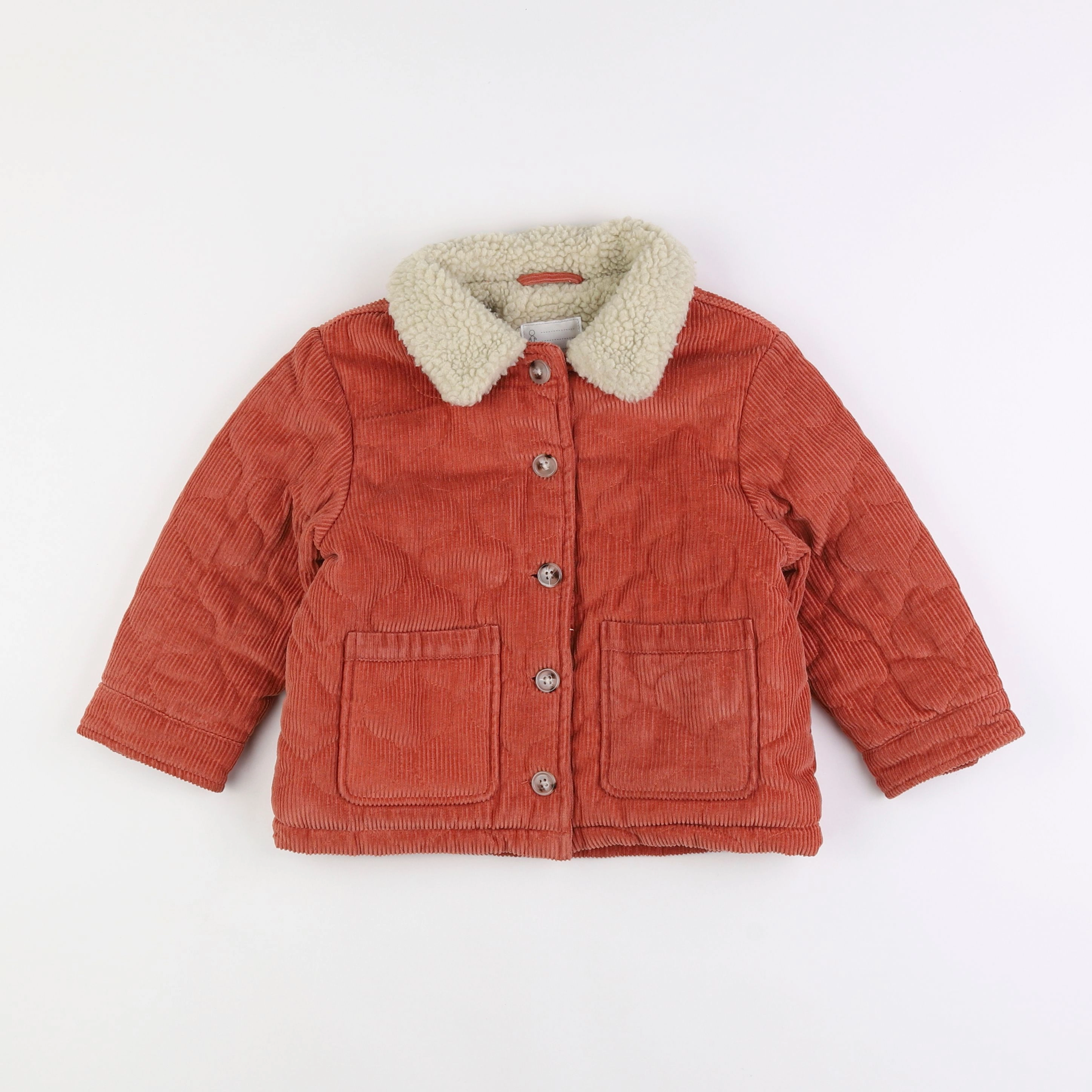 Vertbaudet - veste doublé rouge - 6 ans